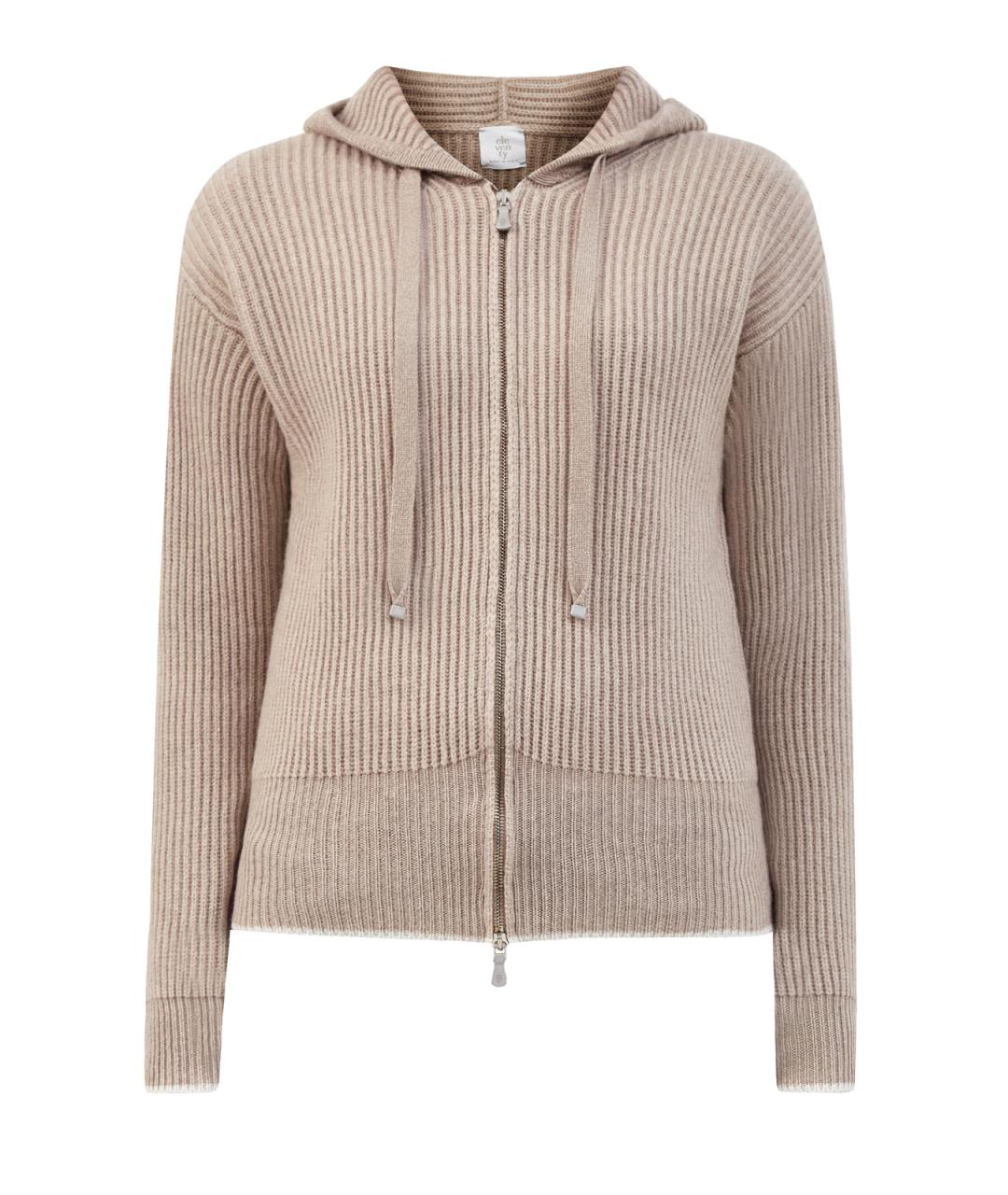 ELEVENTY Бежевый шерстяной кардиган, фото 1