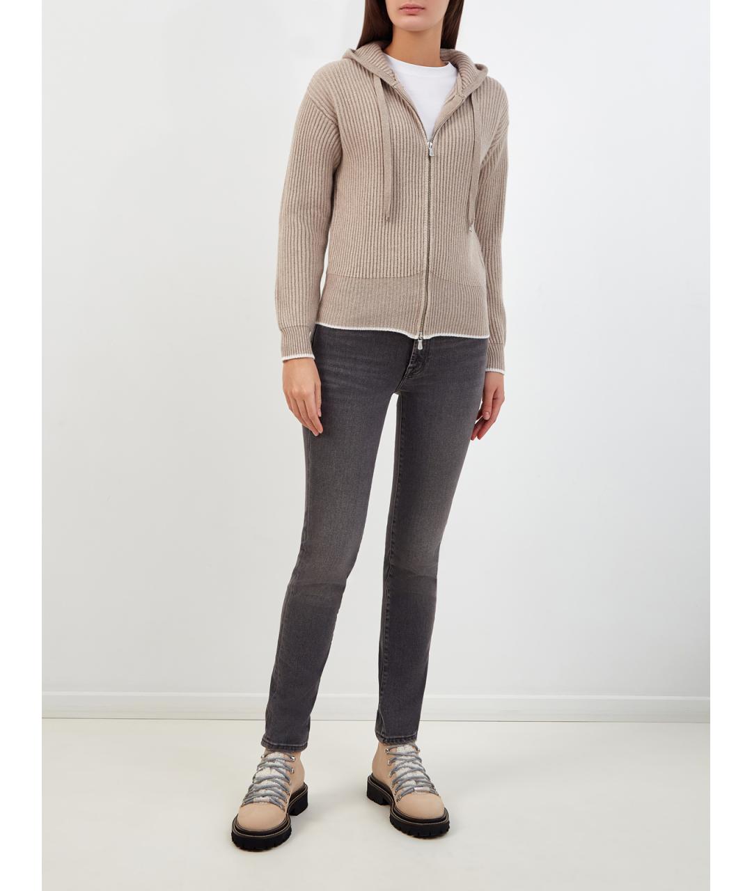 ELEVENTY Бежевый шерстяной кардиган, фото 2