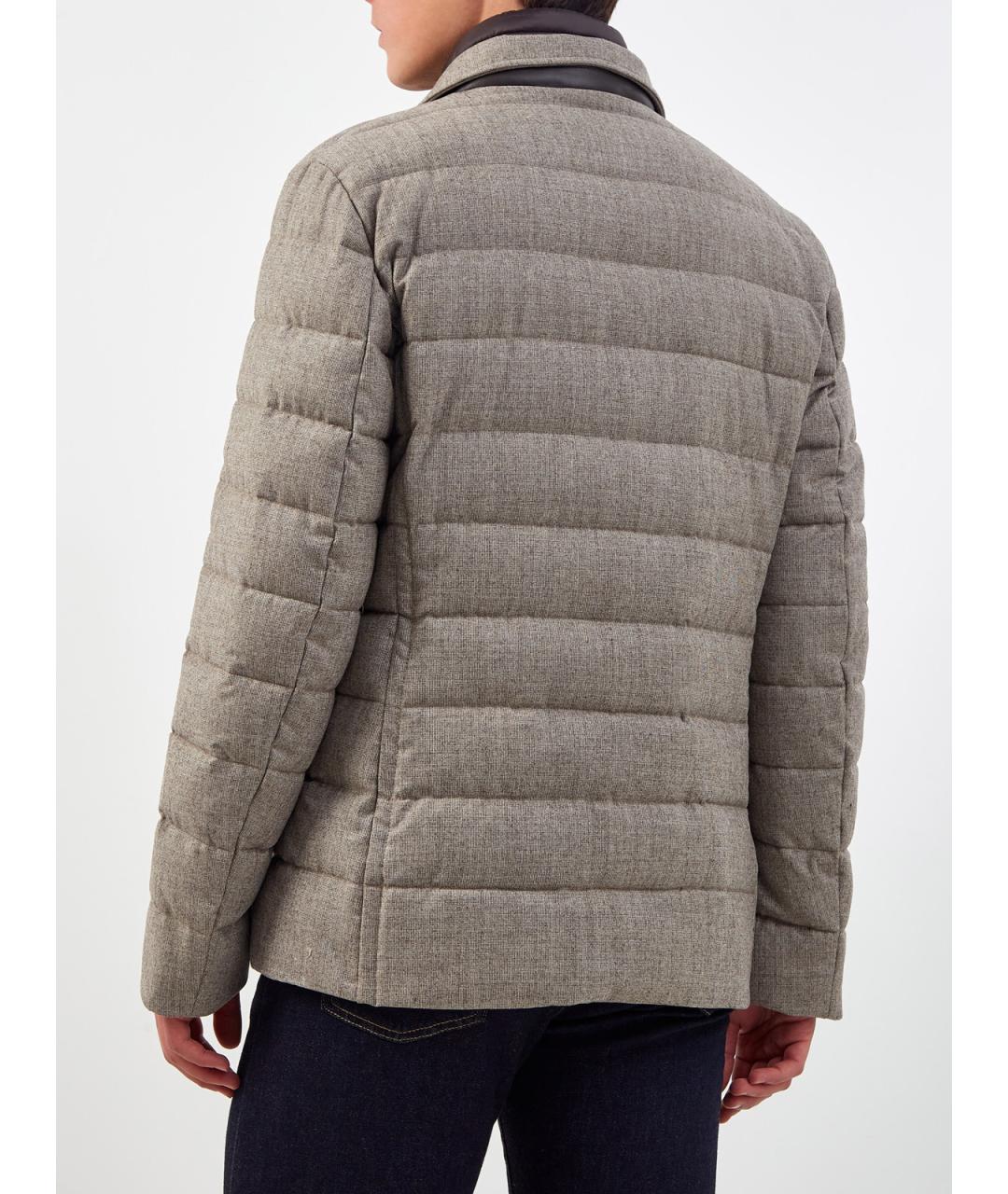 MOORER Бежевый шерстяной пуховик, фото 4