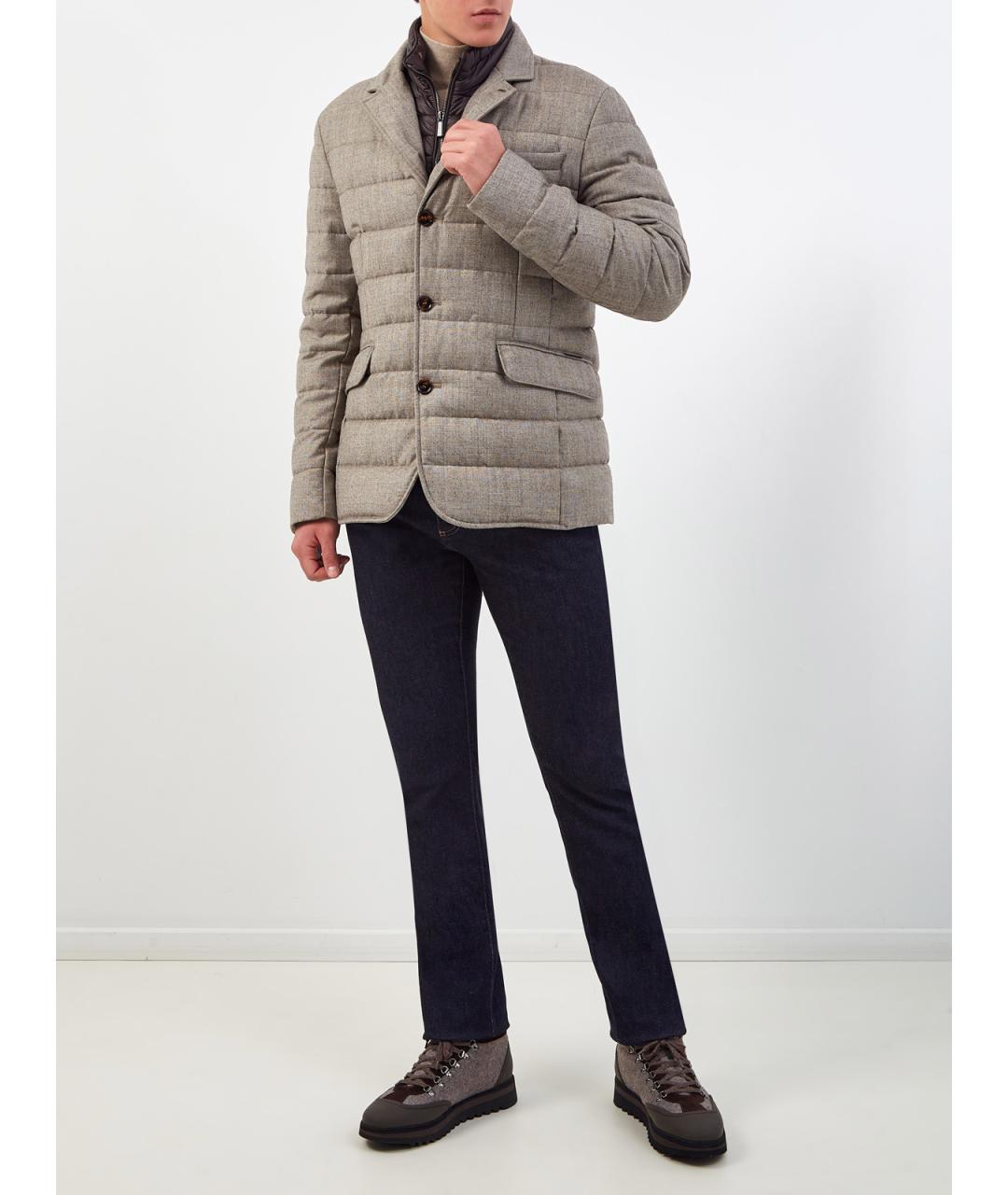 MOORER Бежевый шерстяной пуховик, фото 2