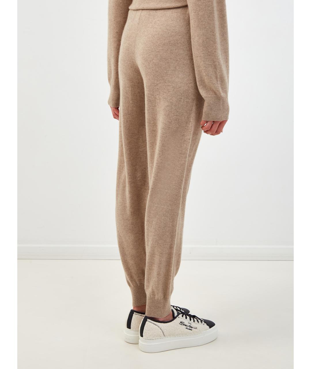 KARL LAGERFELD Бежевые кашемировые прямые брюки, фото 4