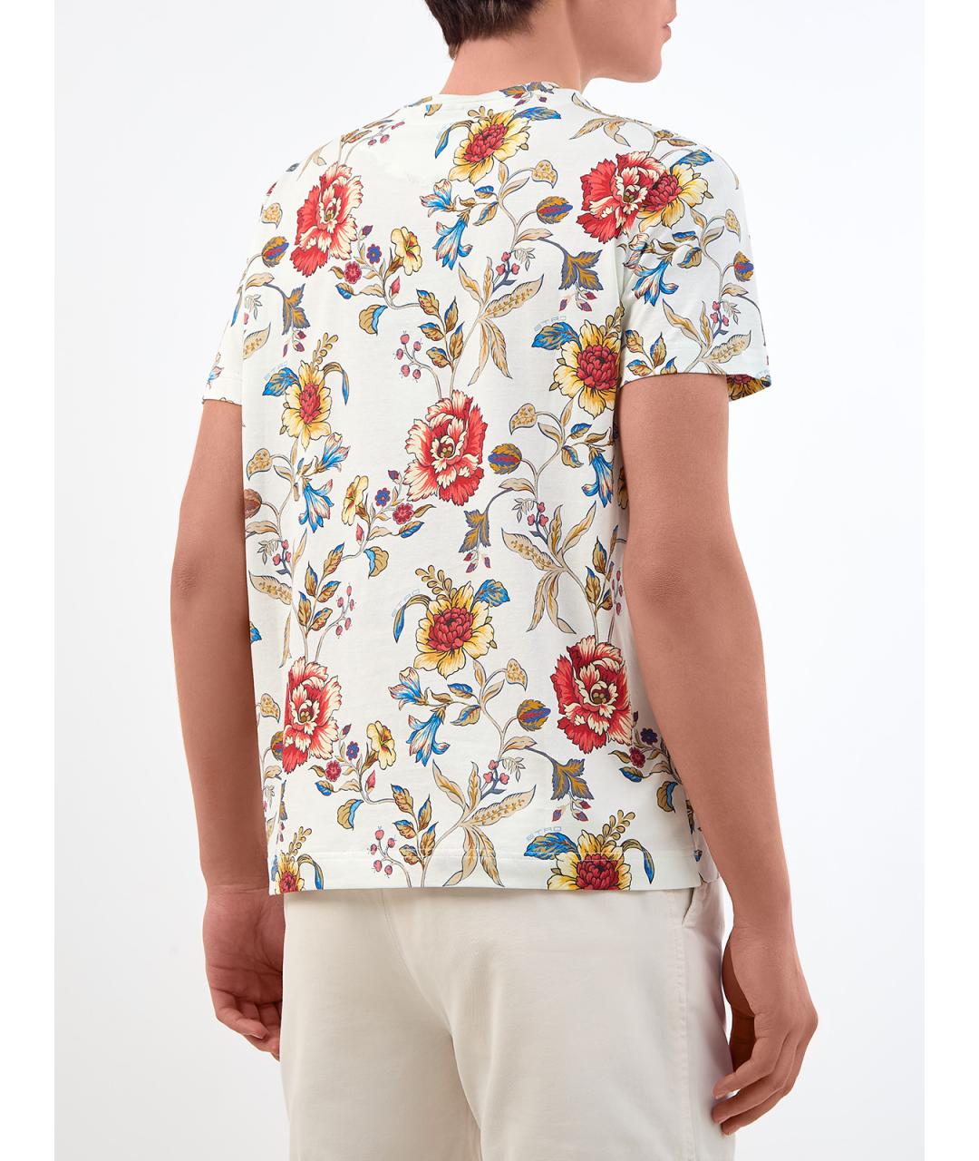 ETRO Белая хлопковая футболка, фото 4
