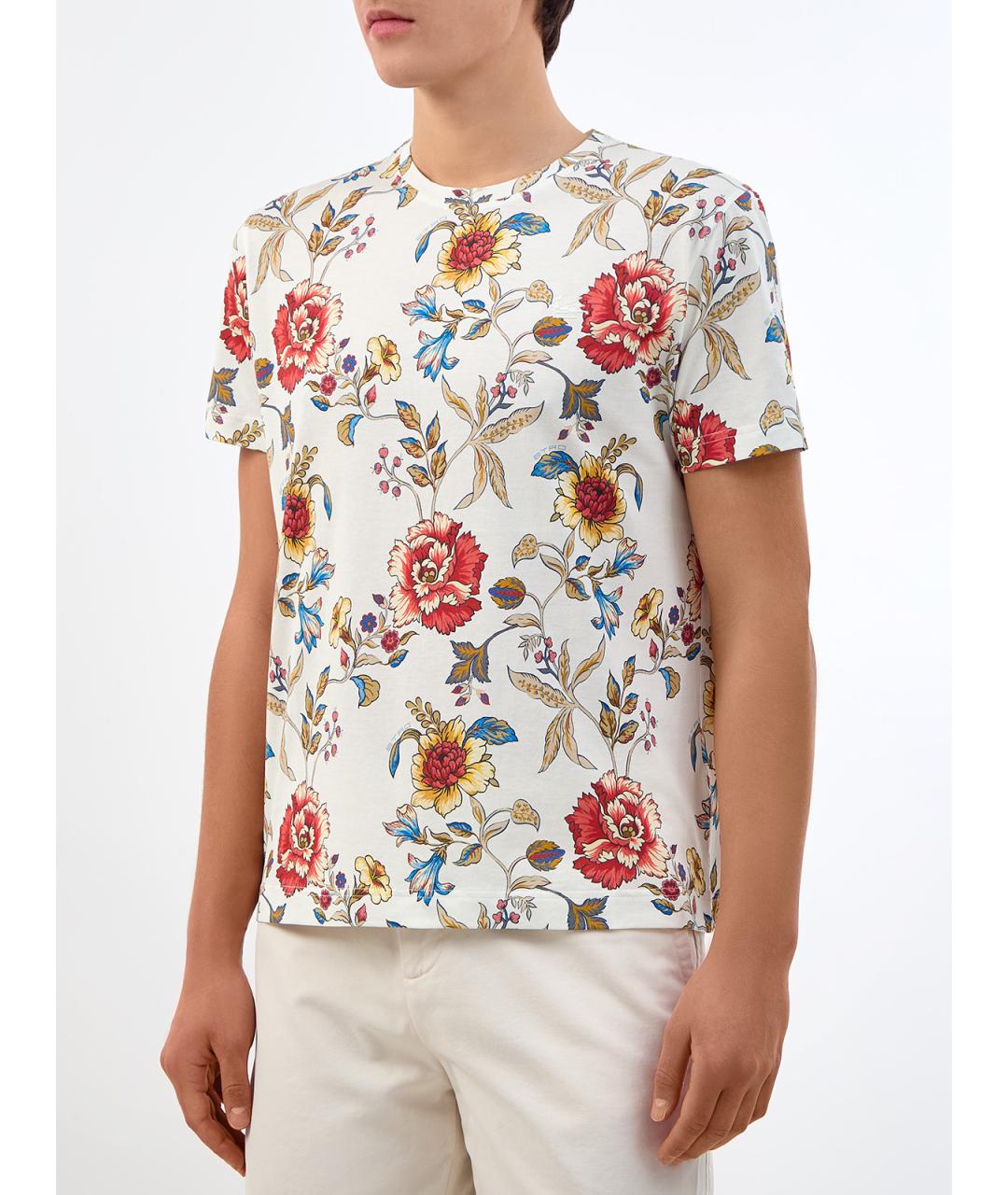 ETRO Белая хлопковая футболка, фото 3