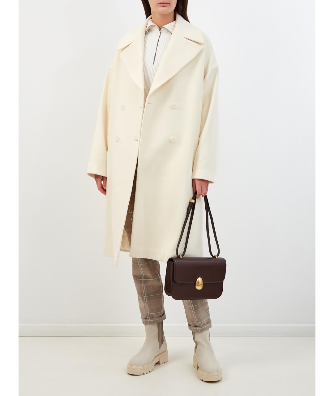 ELEVENTY Бежевое шерстяное пальто, фото 2