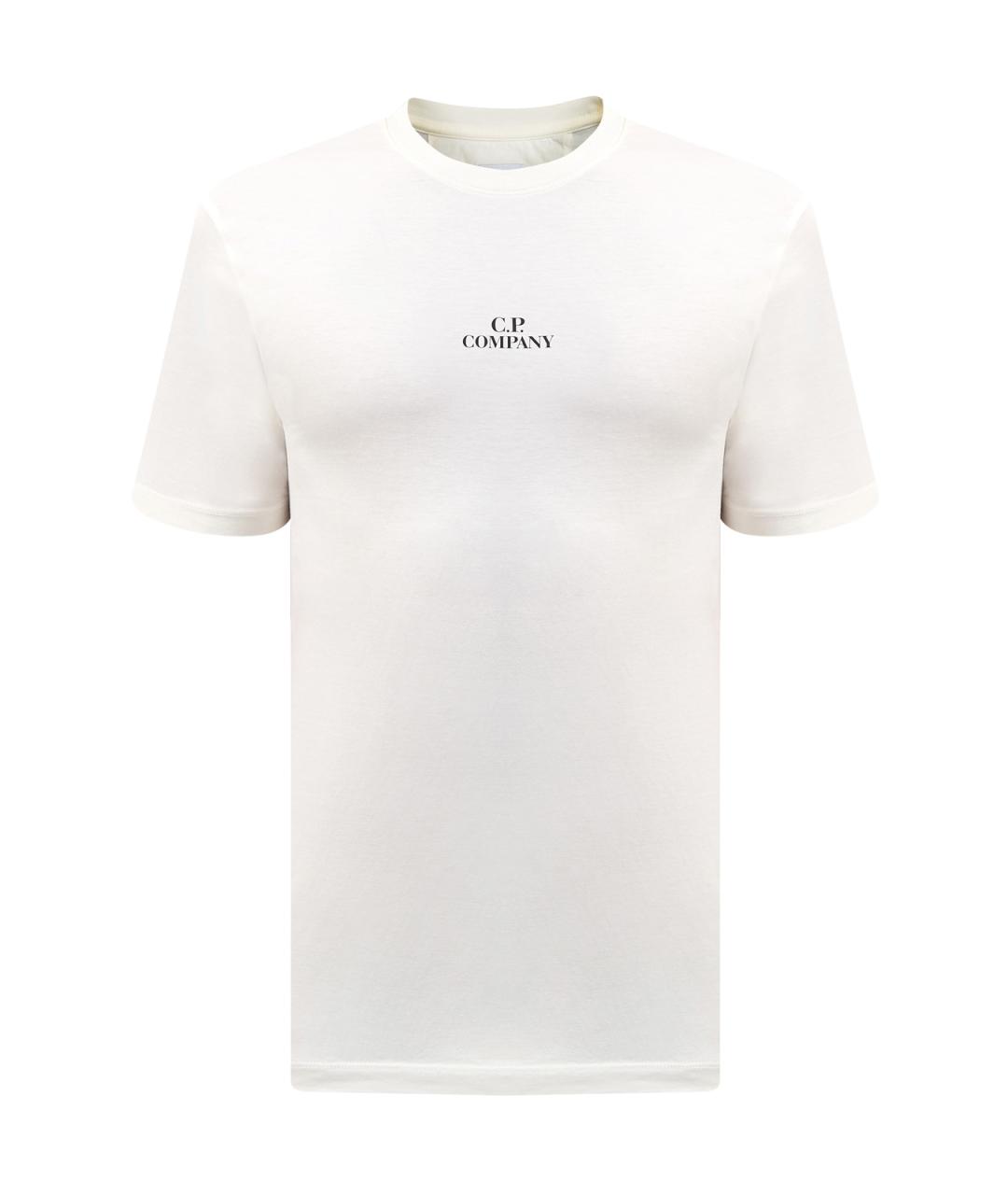 CP COMPANY Белая хлопковая футболка, фото 1