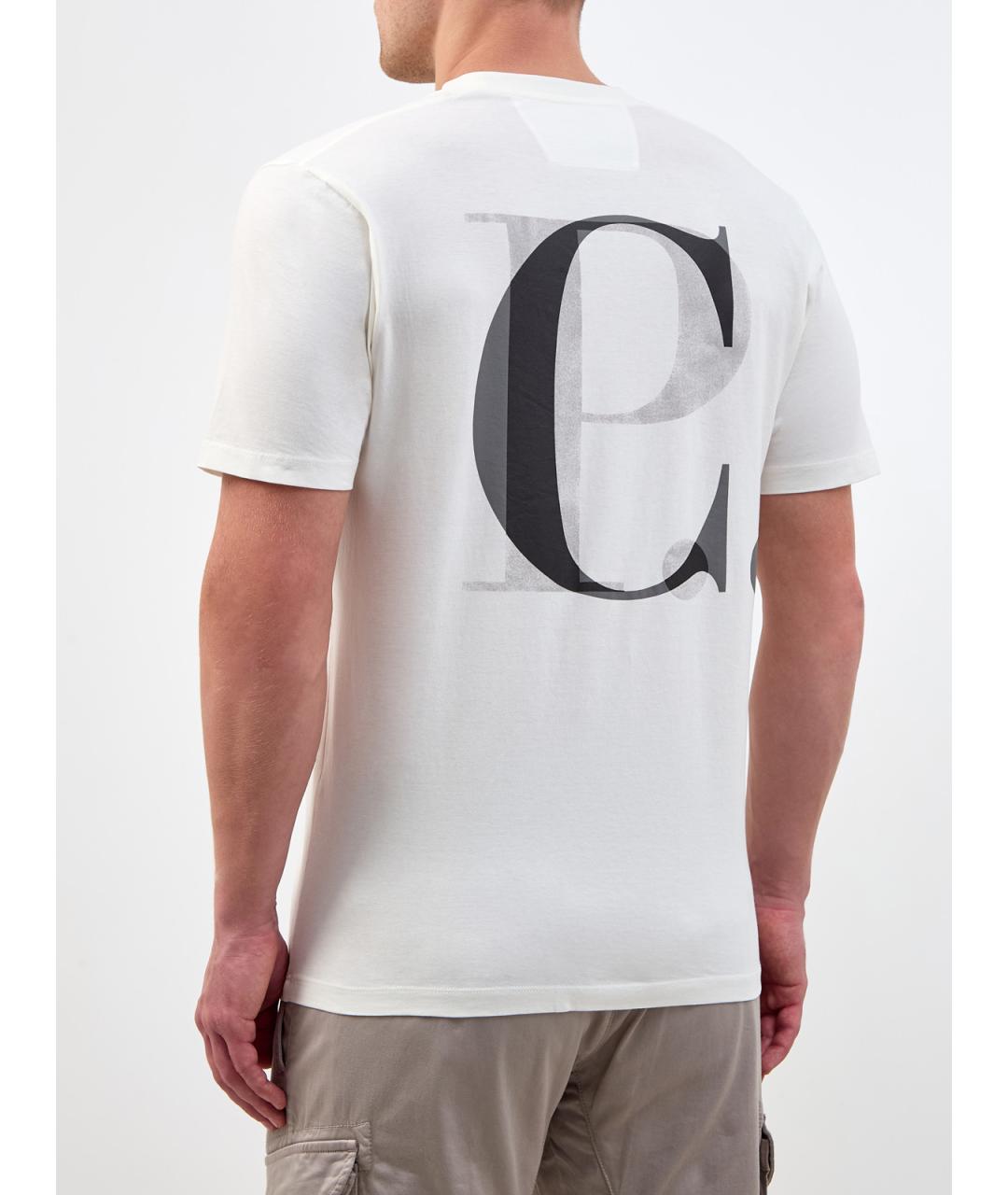 CP COMPANY Белая хлопковая футболка, фото 4