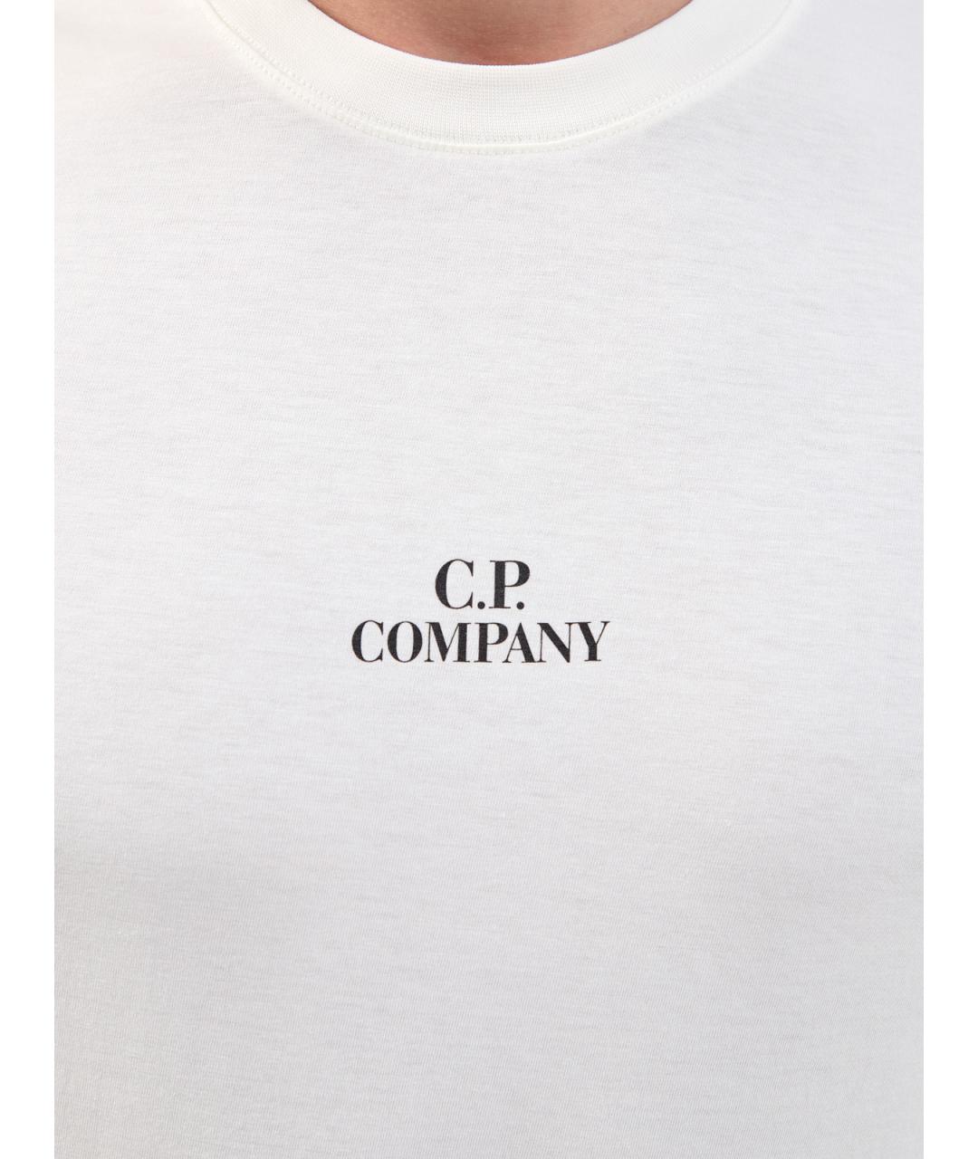 CP COMPANY Белая хлопковая футболка, фото 5