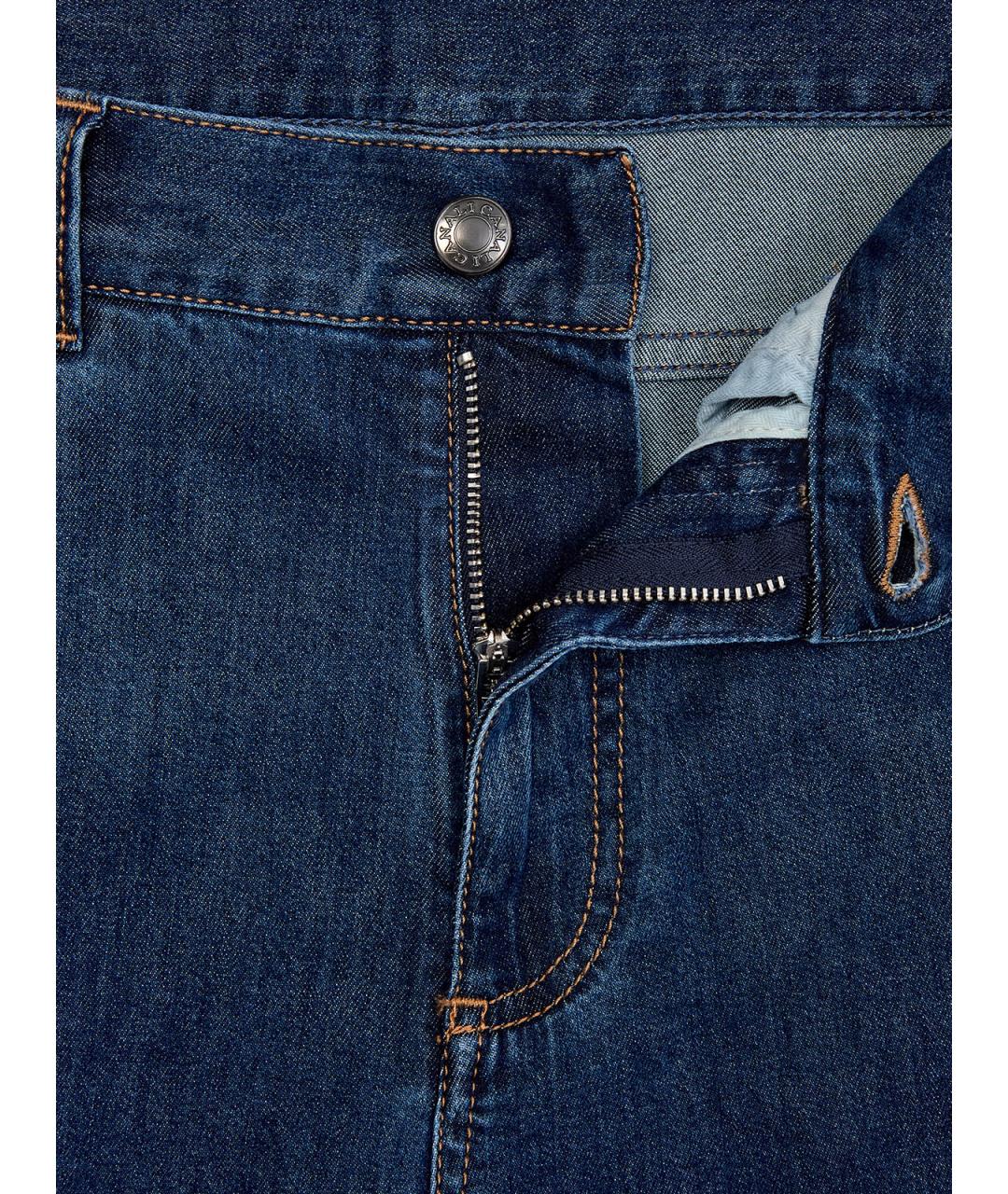 CANALI Синие прямые джинсы, фото 6