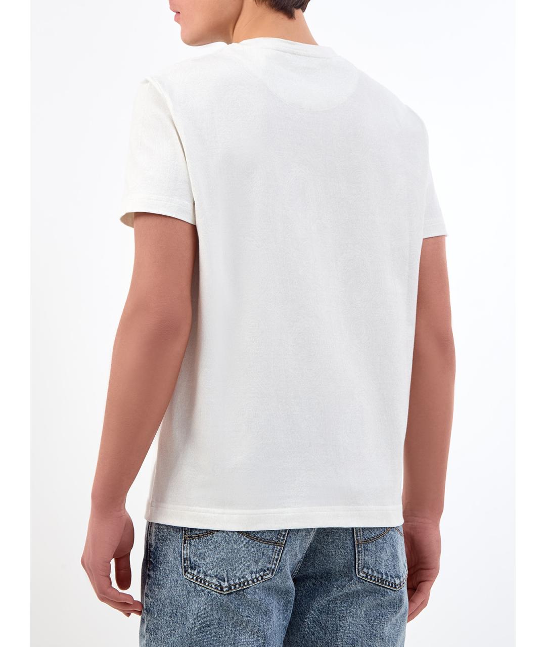 ETRO Белая хлопковая футболка, фото 4