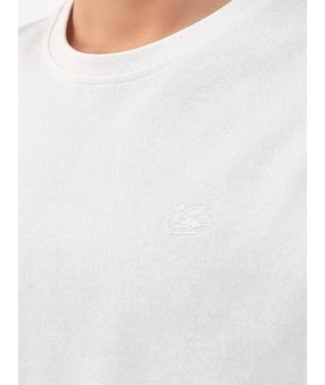 ETRO Белая хлопковая футболка, фото 5