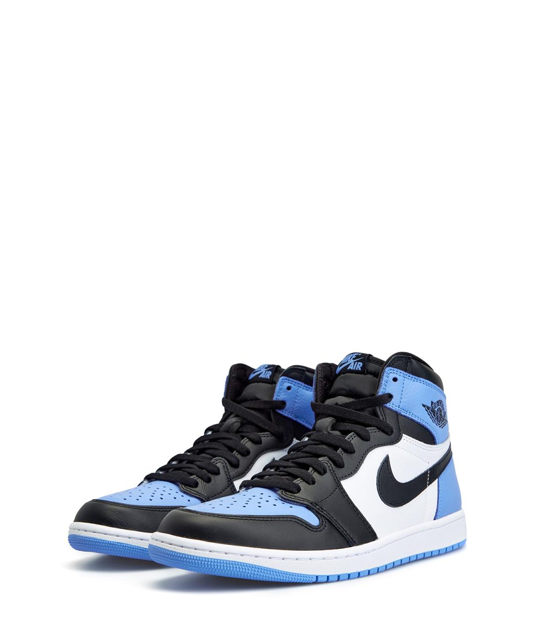 JORDAN Голубые кожаные низкие кроссовки / кеды, фото 2