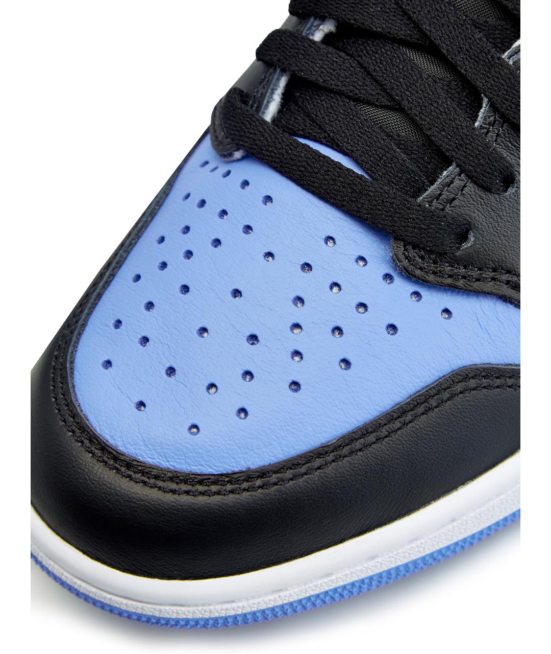 JORDAN Голубые кожаные низкие кроссовки / кеды, фото 4