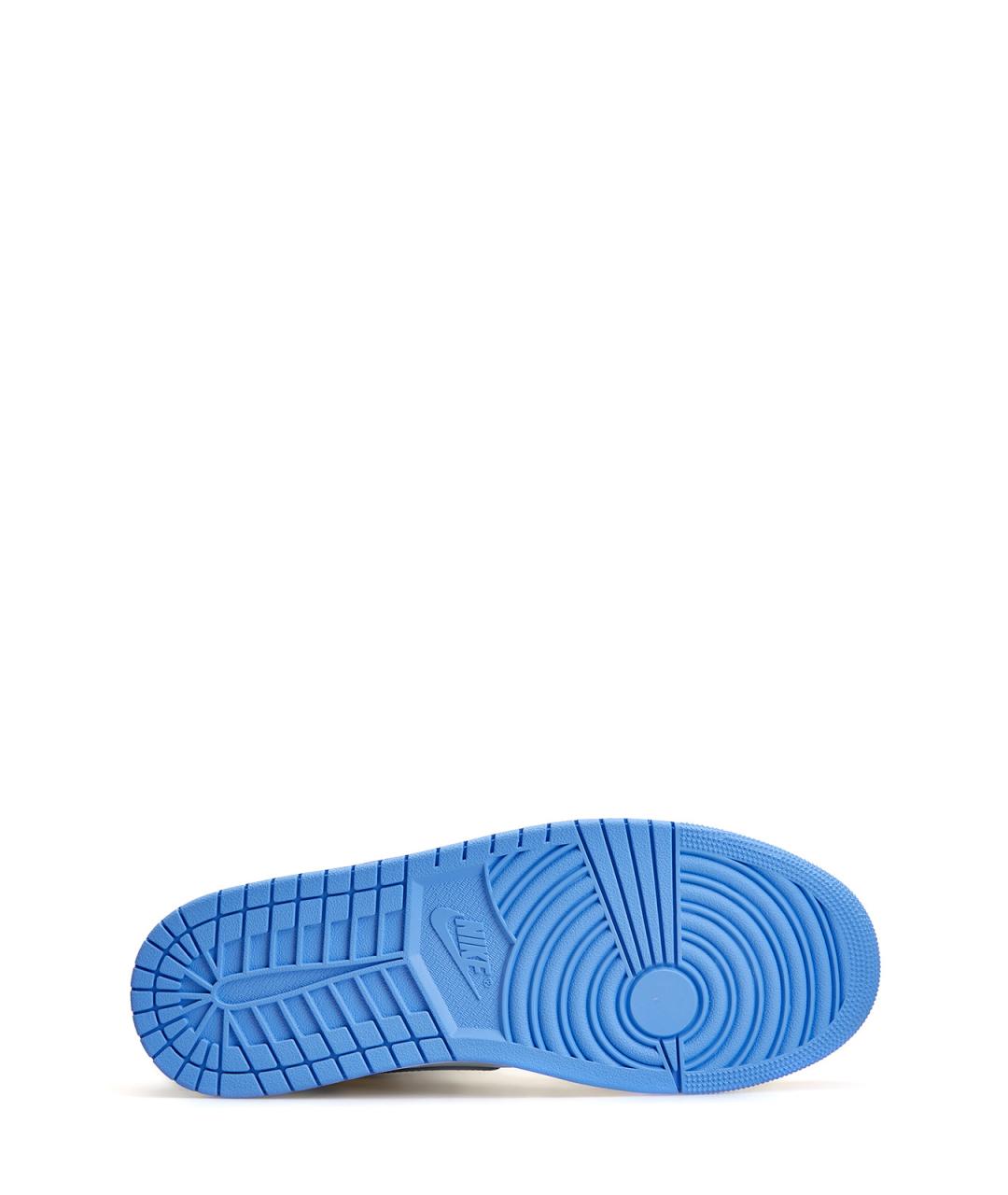 JORDAN Голубые кожаные низкие кроссовки / кеды, фото 6