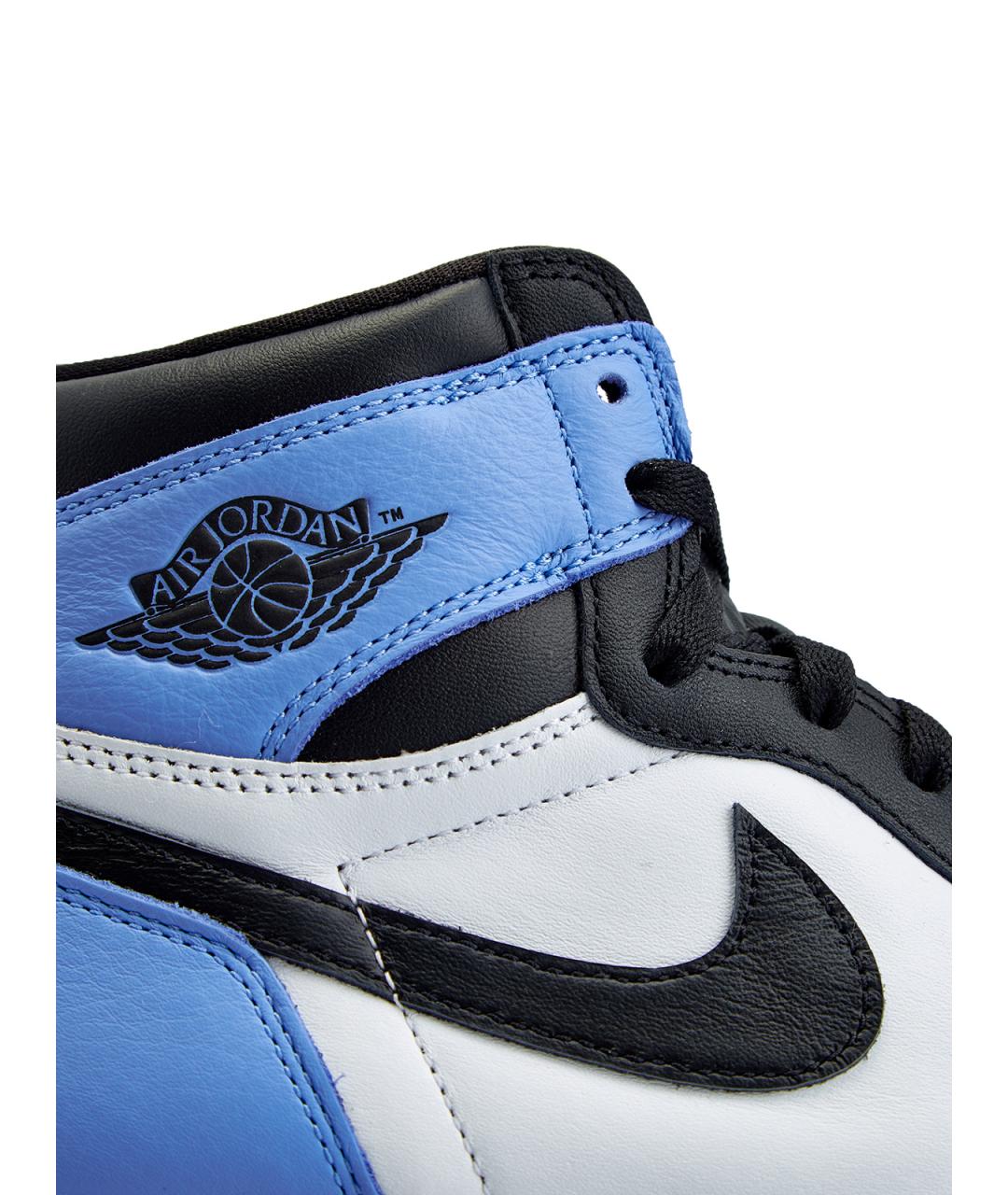 JORDAN Голубые кожаные низкие кроссовки / кеды, фото 5