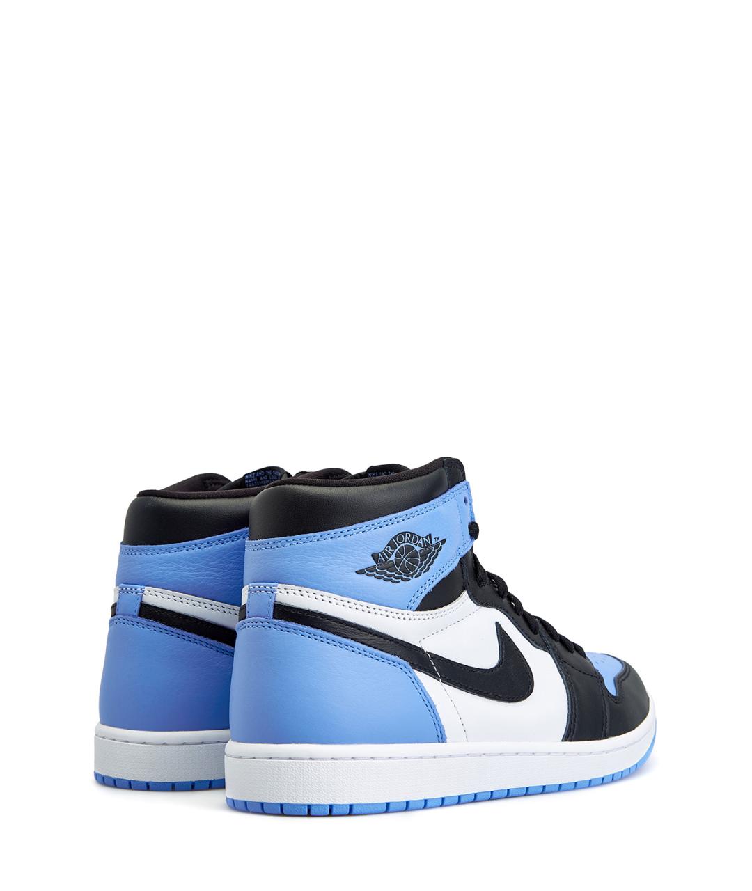 JORDAN Голубые кожаные низкие кроссовки / кеды, фото 3