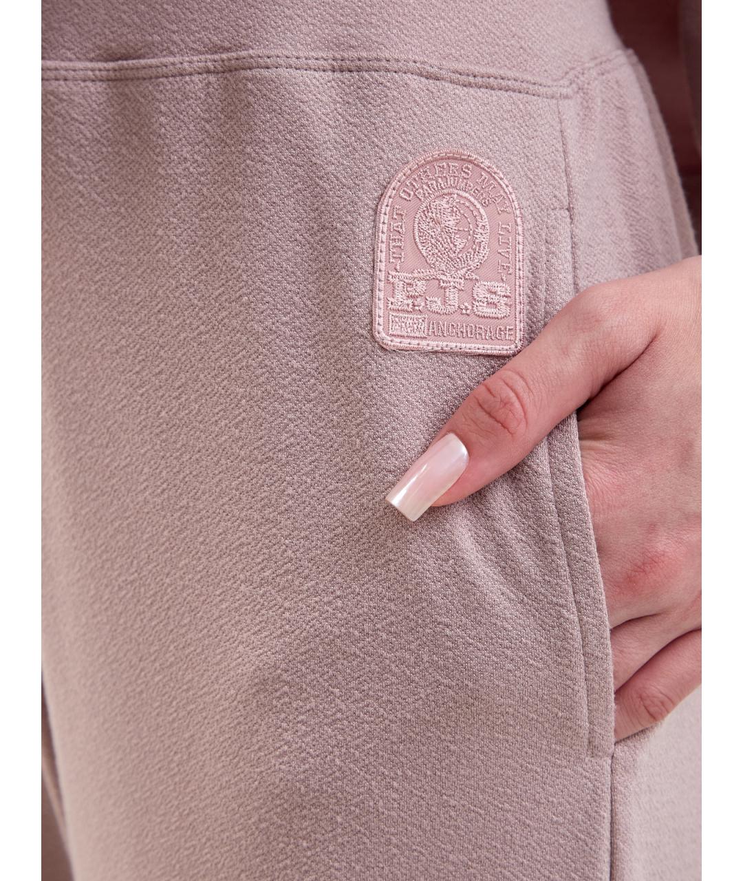 PARAJUMPERS Розовые вискозные прямые брюки, фото 5