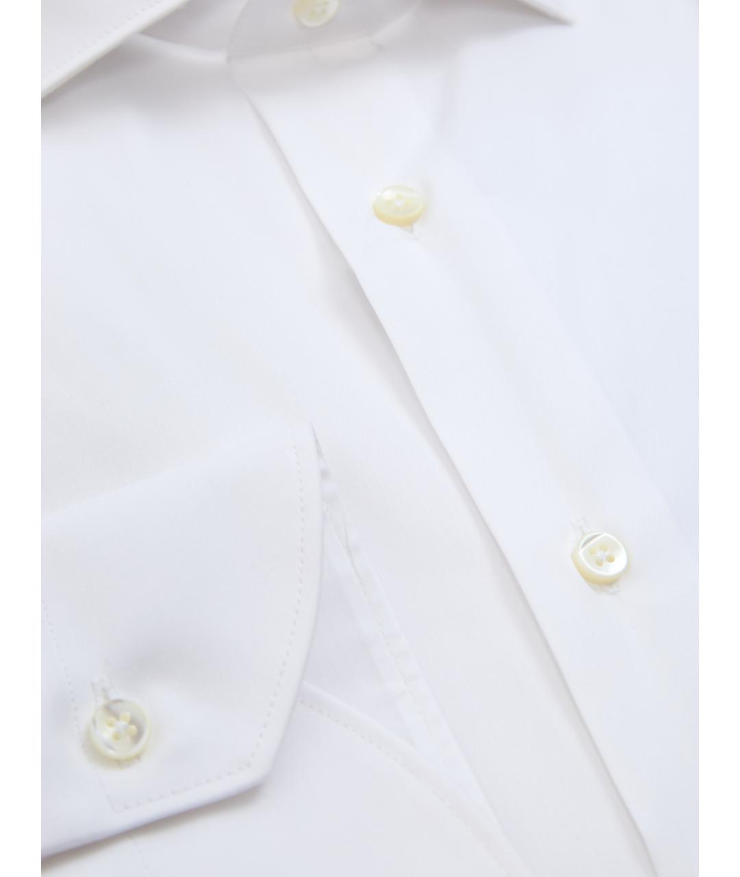 CANALI Белая хлопковая классическая рубашка, фото 3