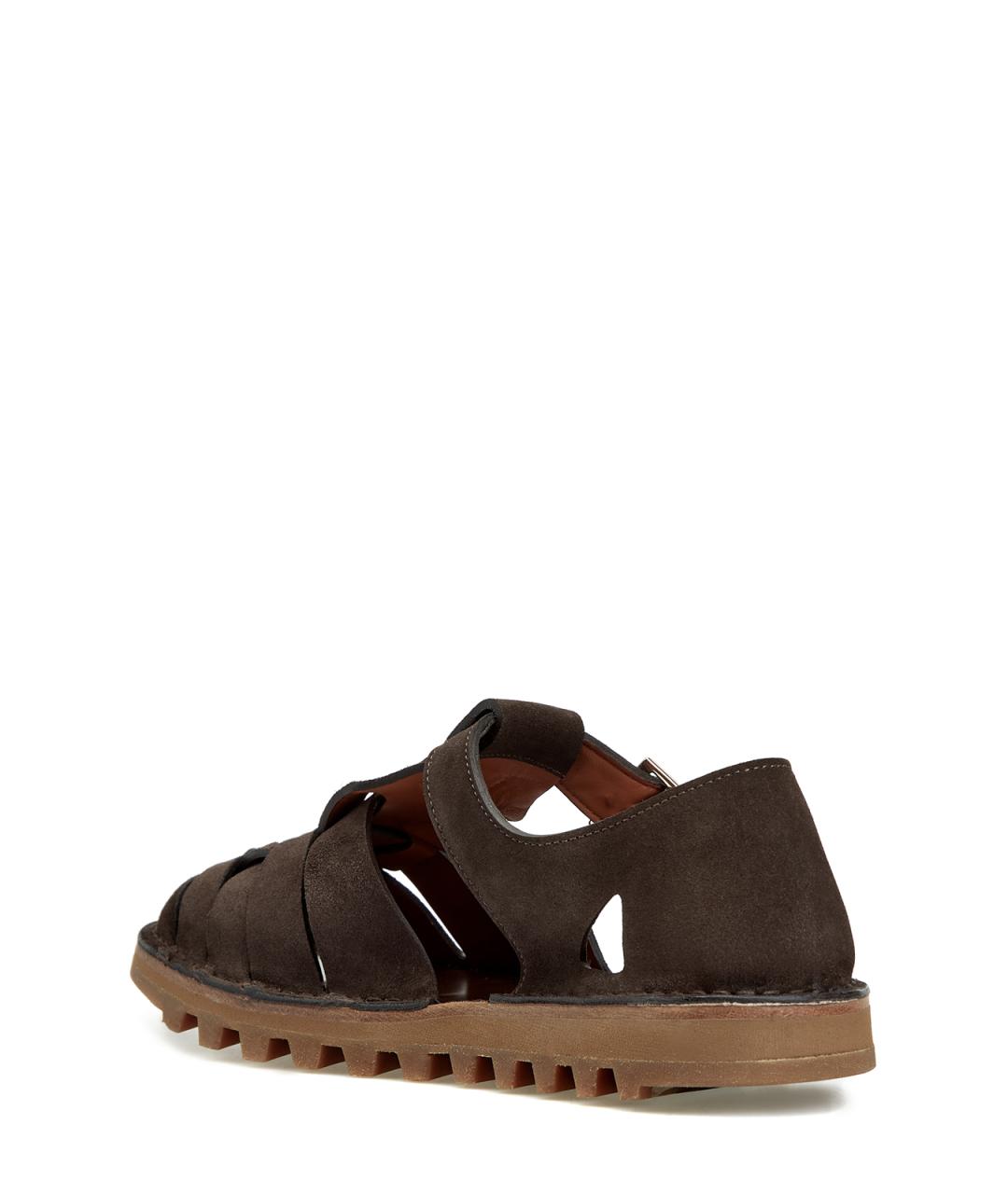 CANALI Коричневые замшевые сандалии, фото 3