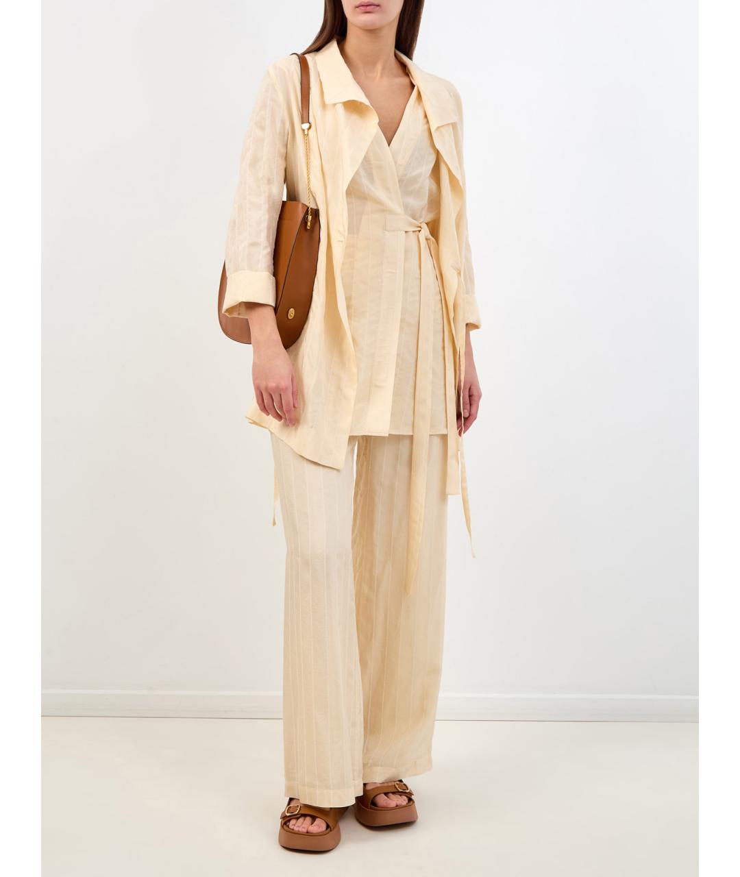 GENTRY PORTOFINO Бежевый вискозный жакет/пиджак, фото 2