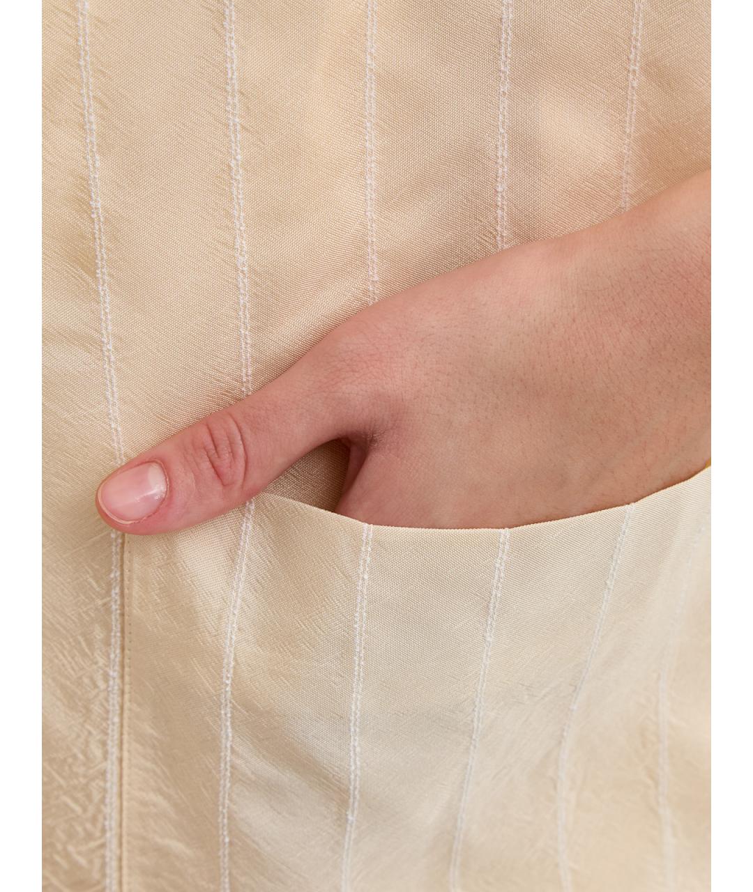 GENTRY PORTOFINO Бежевый вискозный жакет/пиджак, фото 5