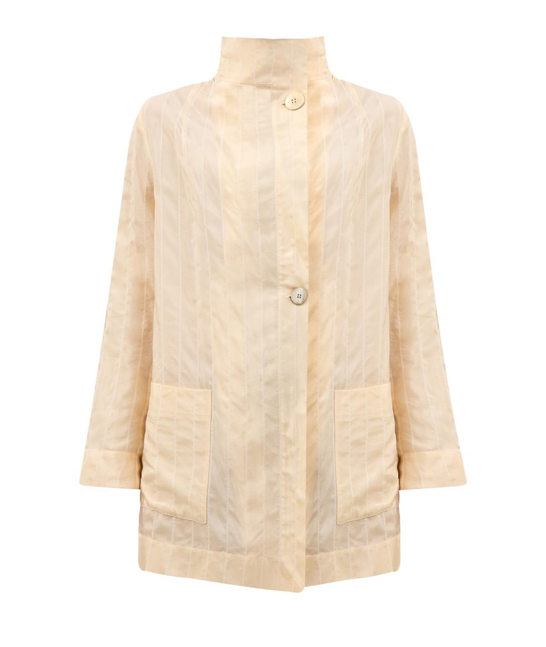 GENTRY PORTOFINO Бежевый вискозный жакет/пиджак, фото 1