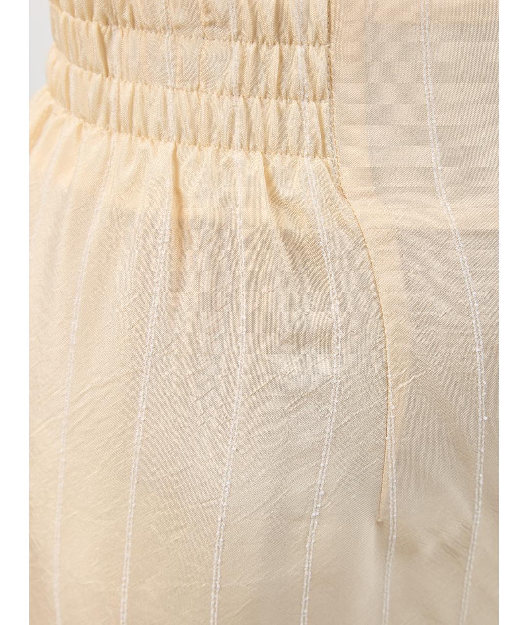 GENTRY PORTOFINO Бежевые вискозные брюки широкие, фото 5