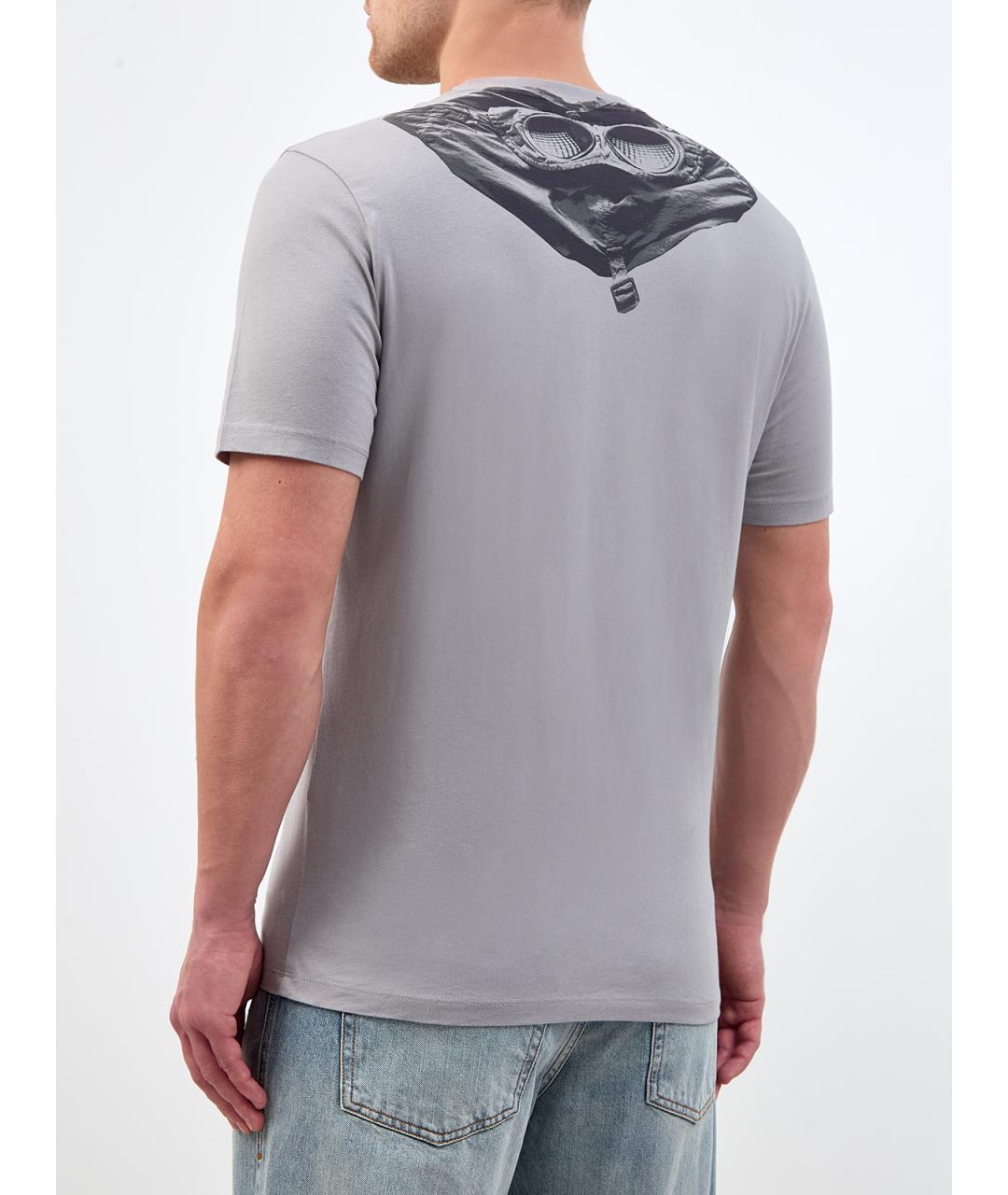 CP COMPANY Серая хлопковая футболка, фото 4
