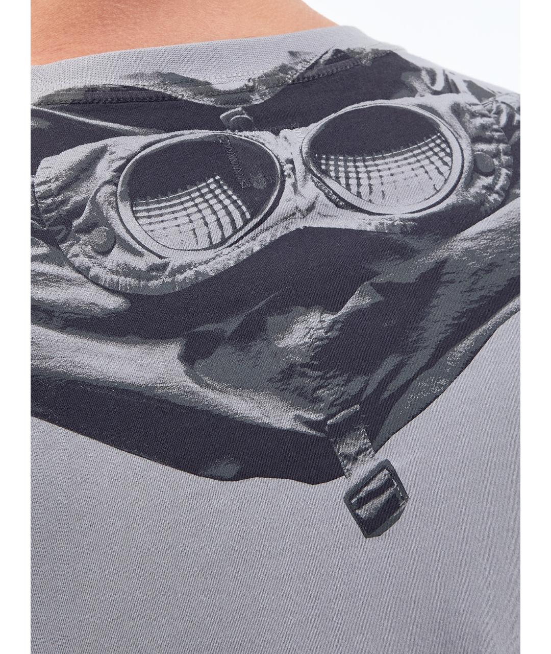 CP COMPANY Серая хлопковая футболка, фото 5