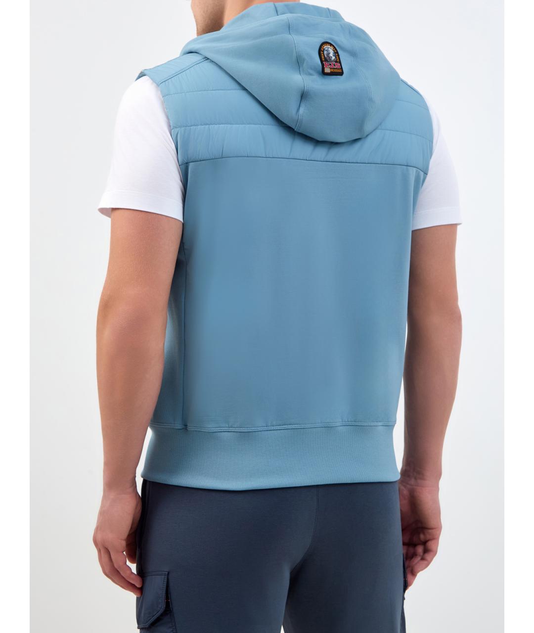 PARAJUMPERS Голубой полиэстеровый жилет, фото 4