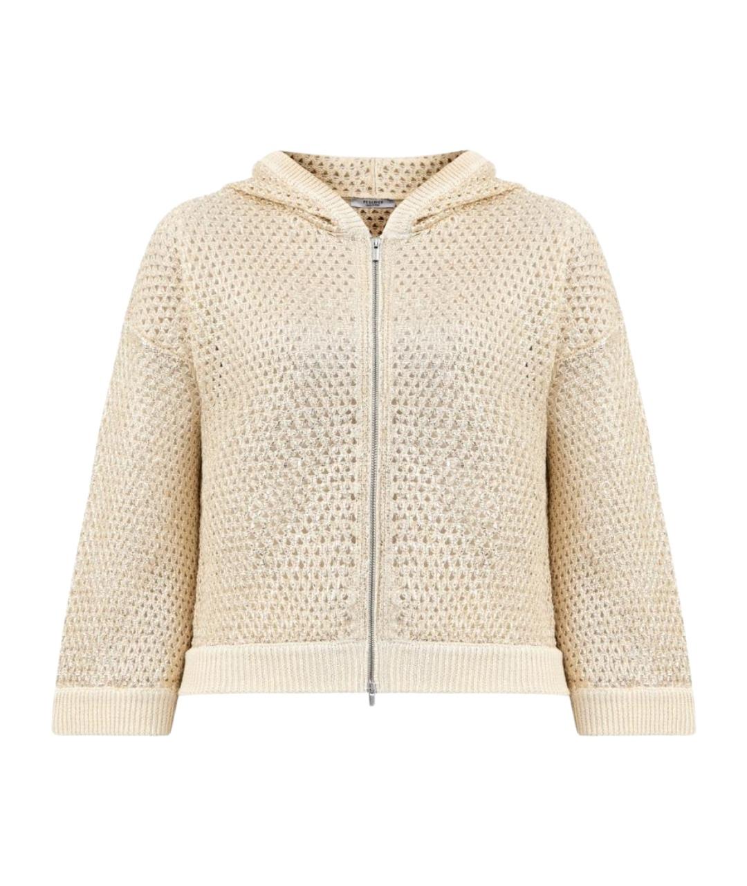 PESERICO Бежевый льняной кардиган, фото 1