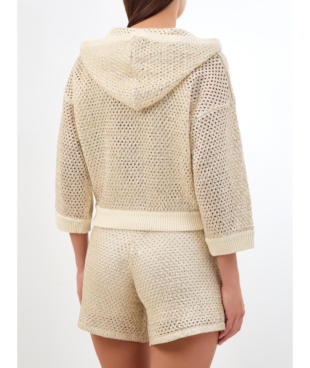 PESERICO Бежевый льняной кардиган, фото 4