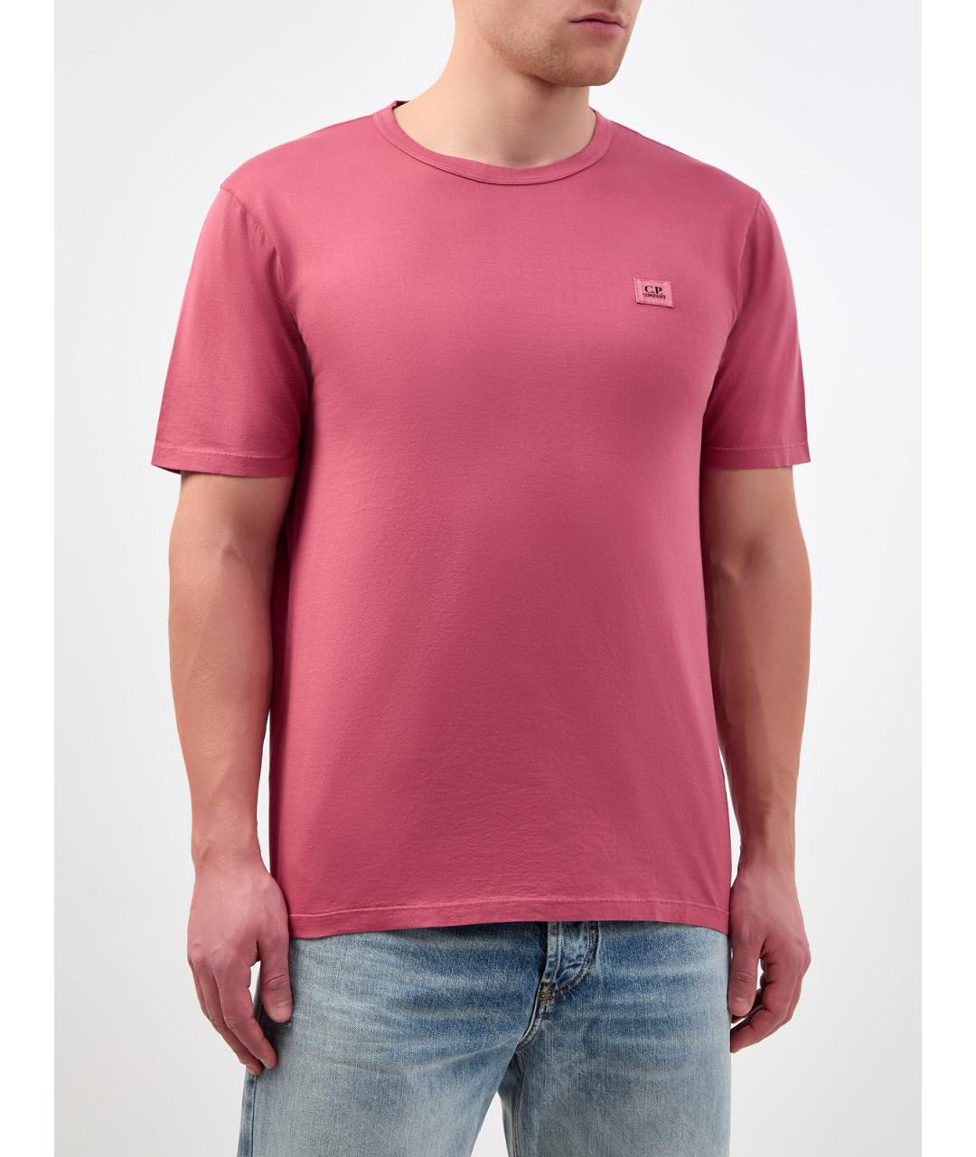 CP COMPANY Бордовая хлопковая футболка, фото 3