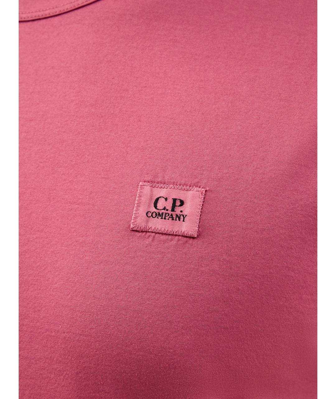 CP COMPANY Бордовая хлопковая футболка, фото 5