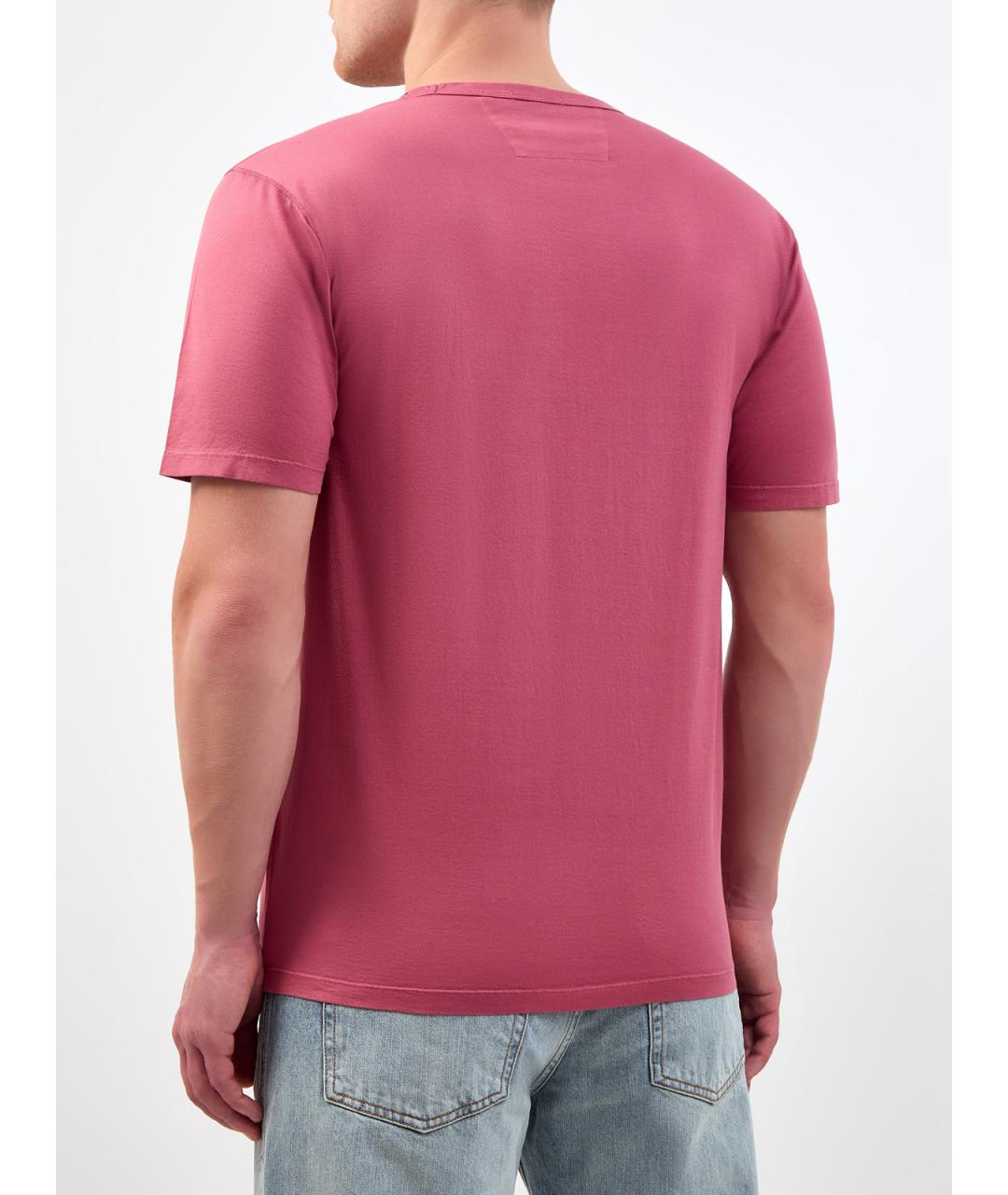 CP COMPANY Бордовая хлопковая футболка, фото 4