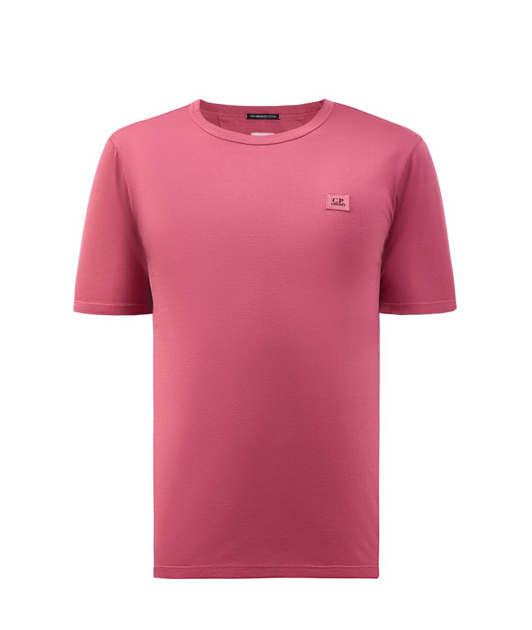 CP COMPANY Бордовая хлопковая футболка, фото 1