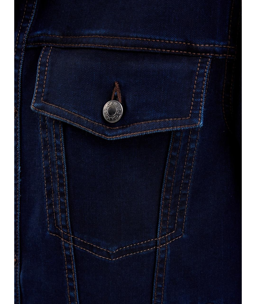 CANALI Темно-синяя хлопковая куртка, фото 5