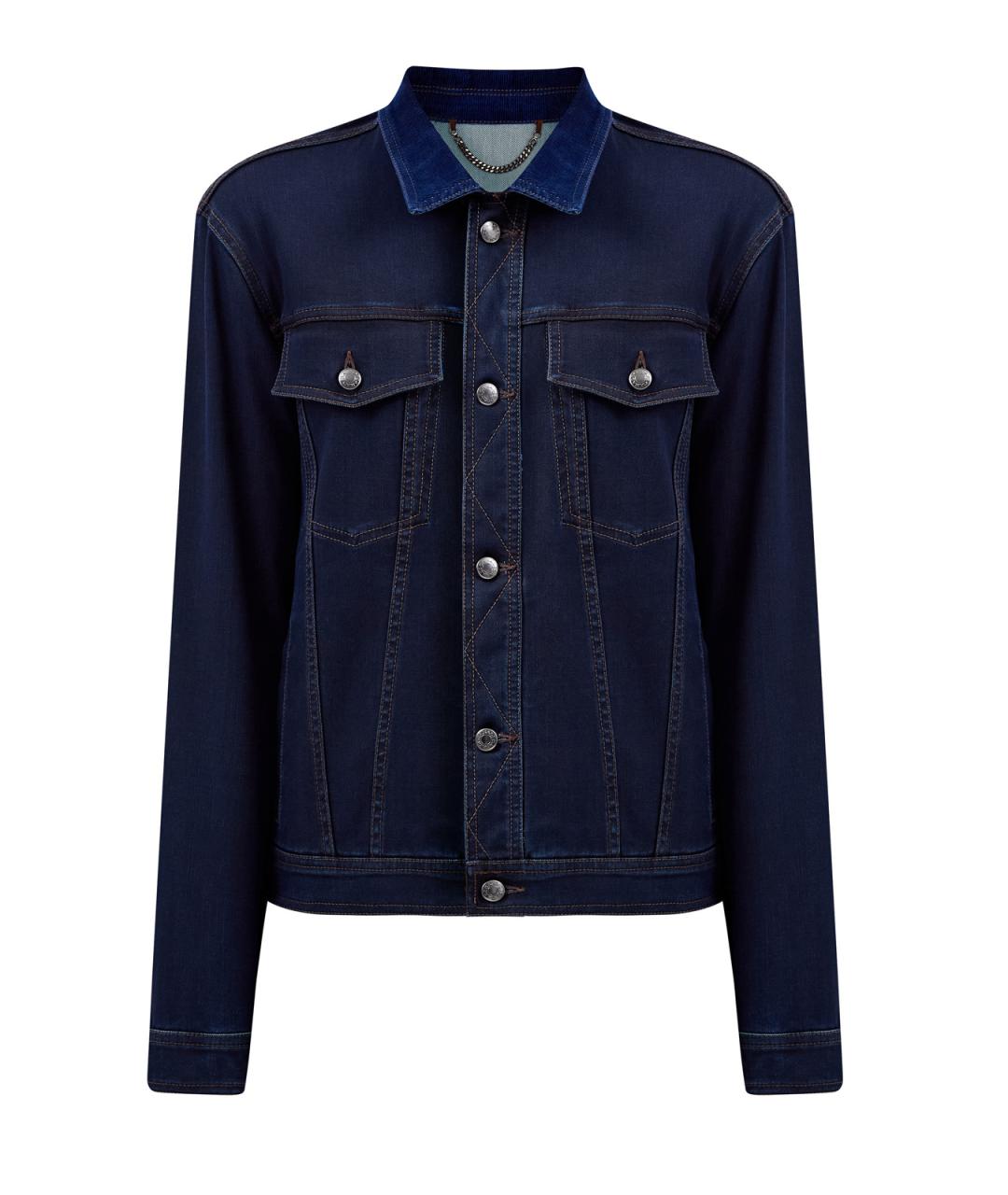 CANALI Темно-синяя хлопковая куртка, фото 1