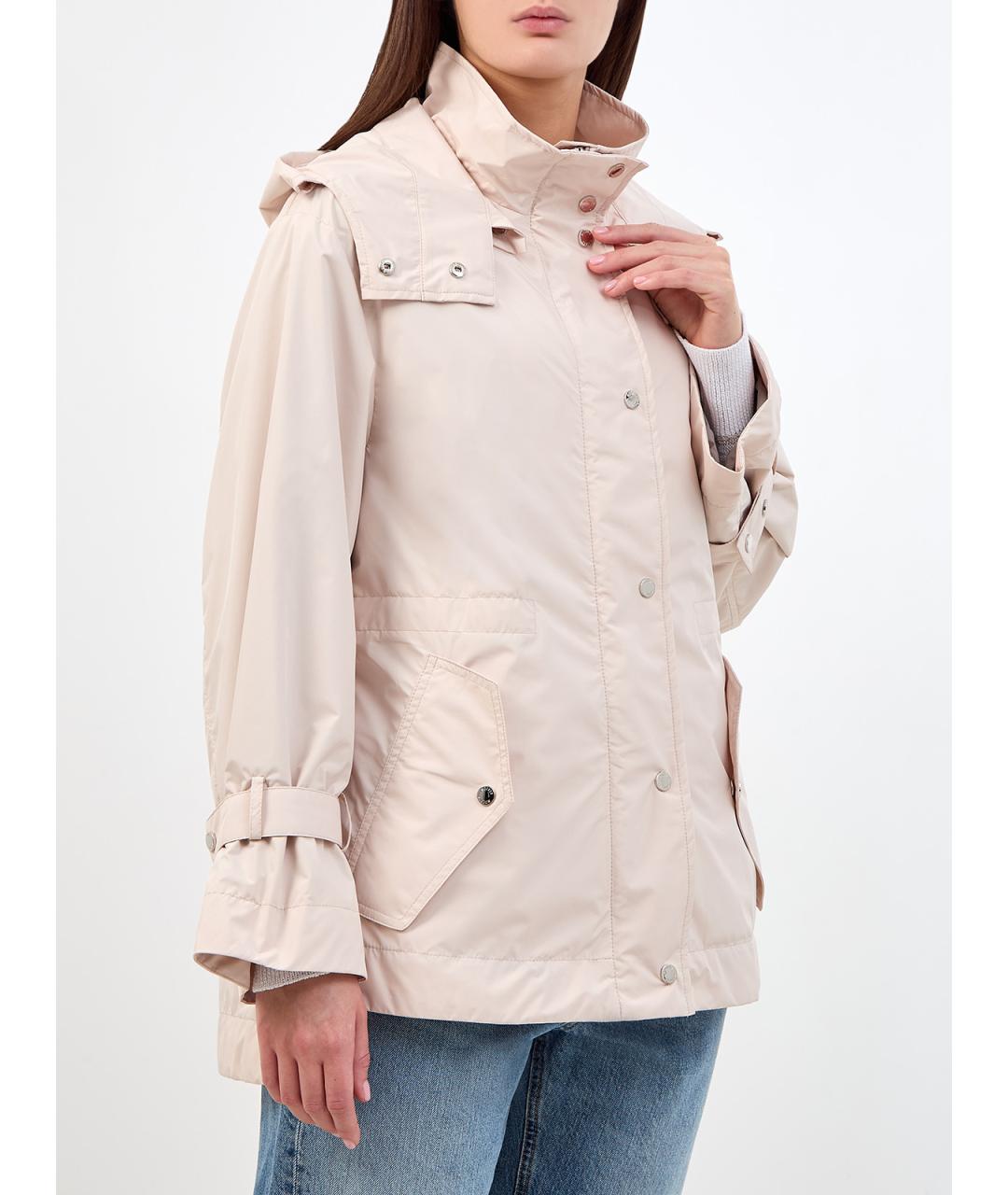 MOORER Бежевая полиэстеровая куртка, фото 3