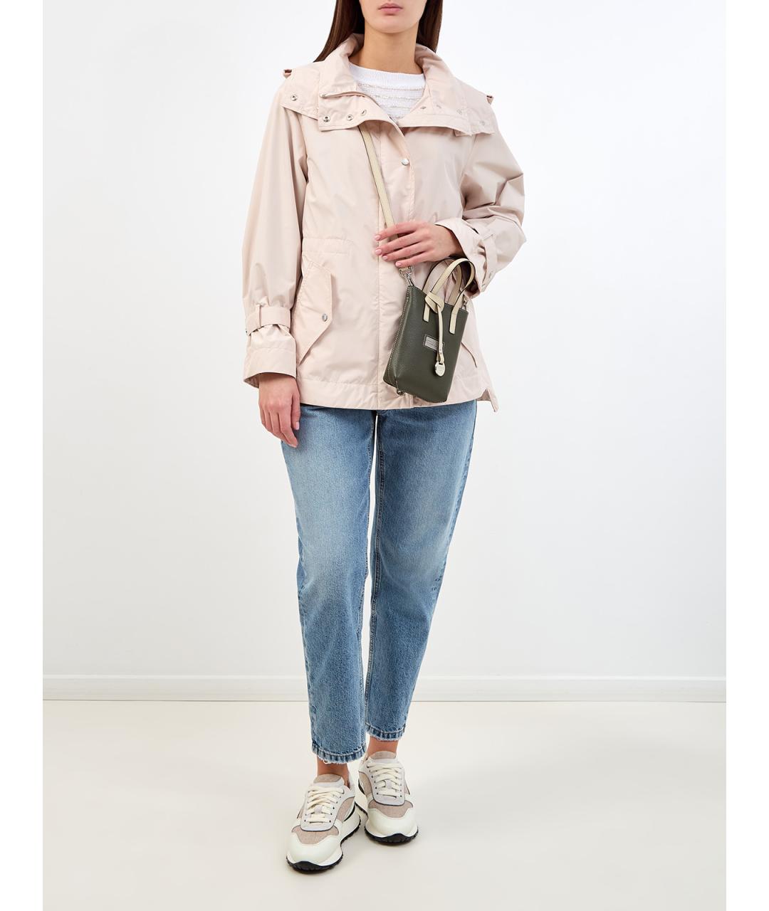 MOORER Бежевая полиэстеровая куртка, фото 2