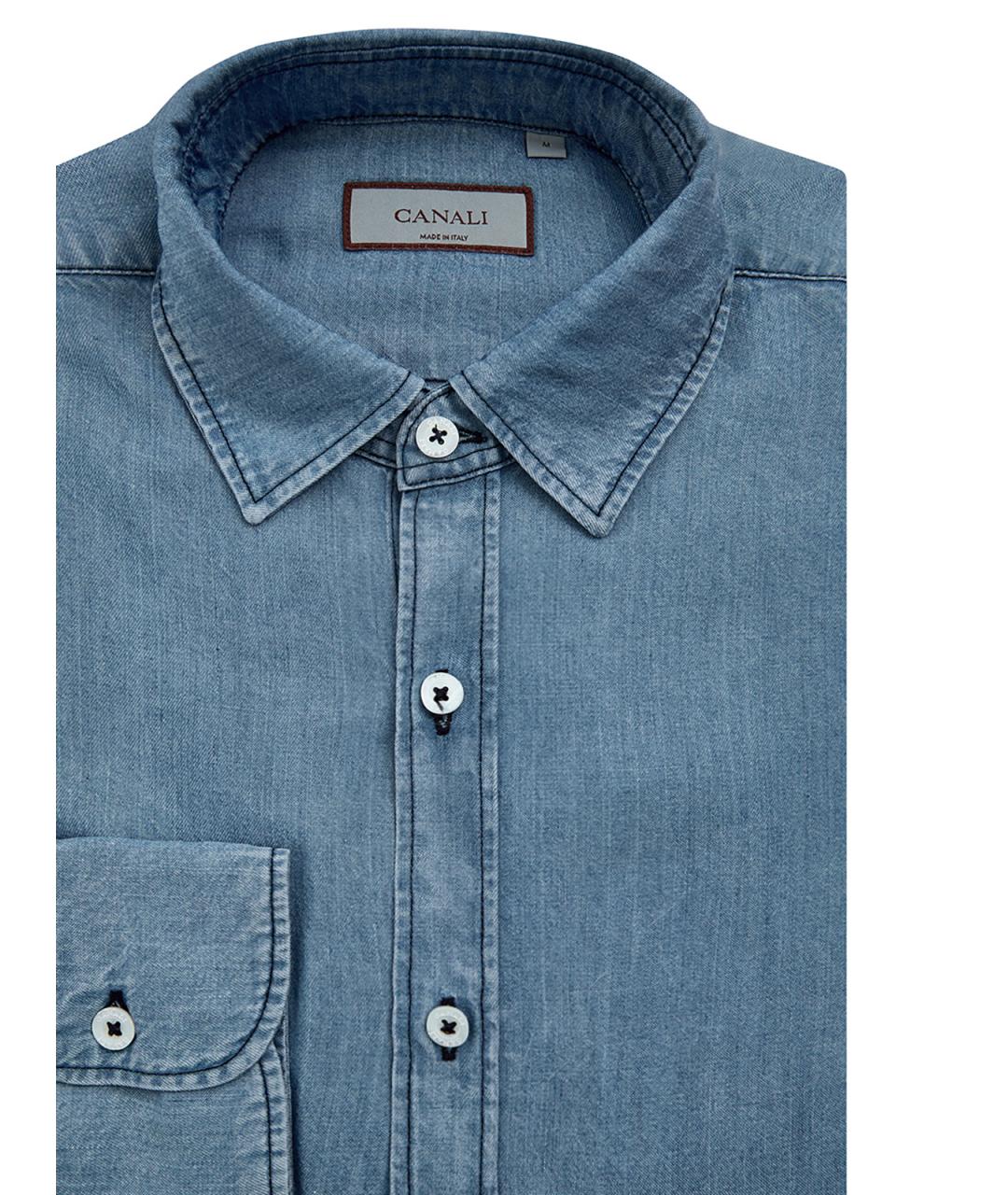 CANALI Синяя кэжуал рубашка, фото 2