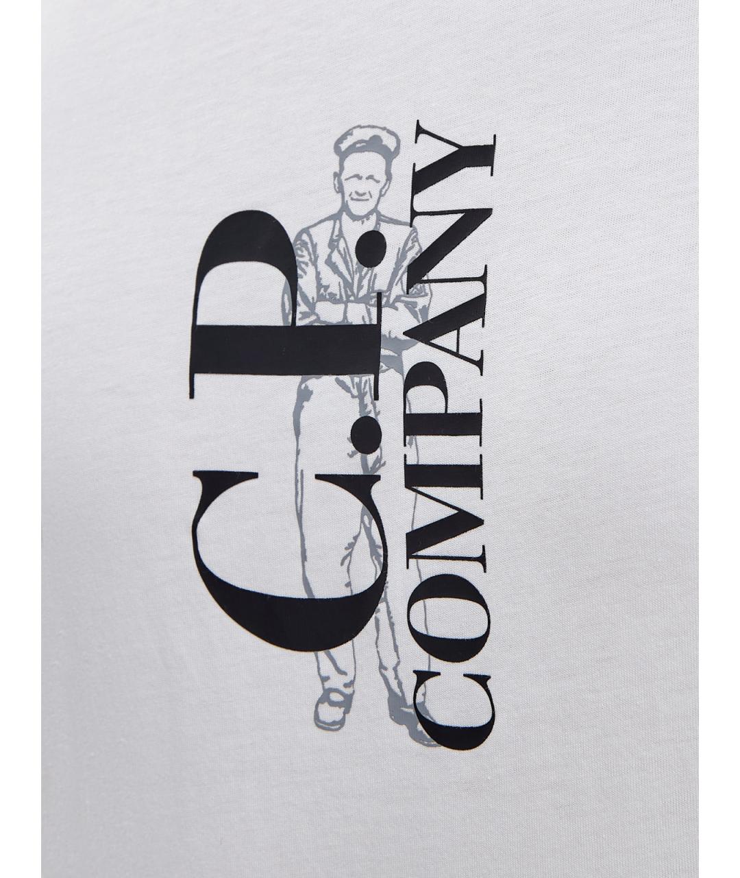 CP COMPANY Белая хлопковая футболка, фото 5