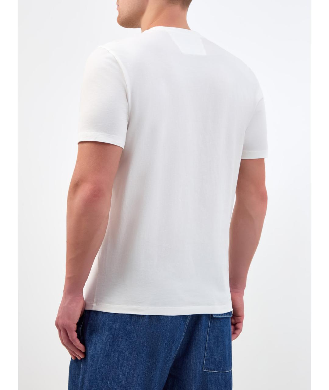 CP COMPANY Белая хлопковая футболка, фото 4