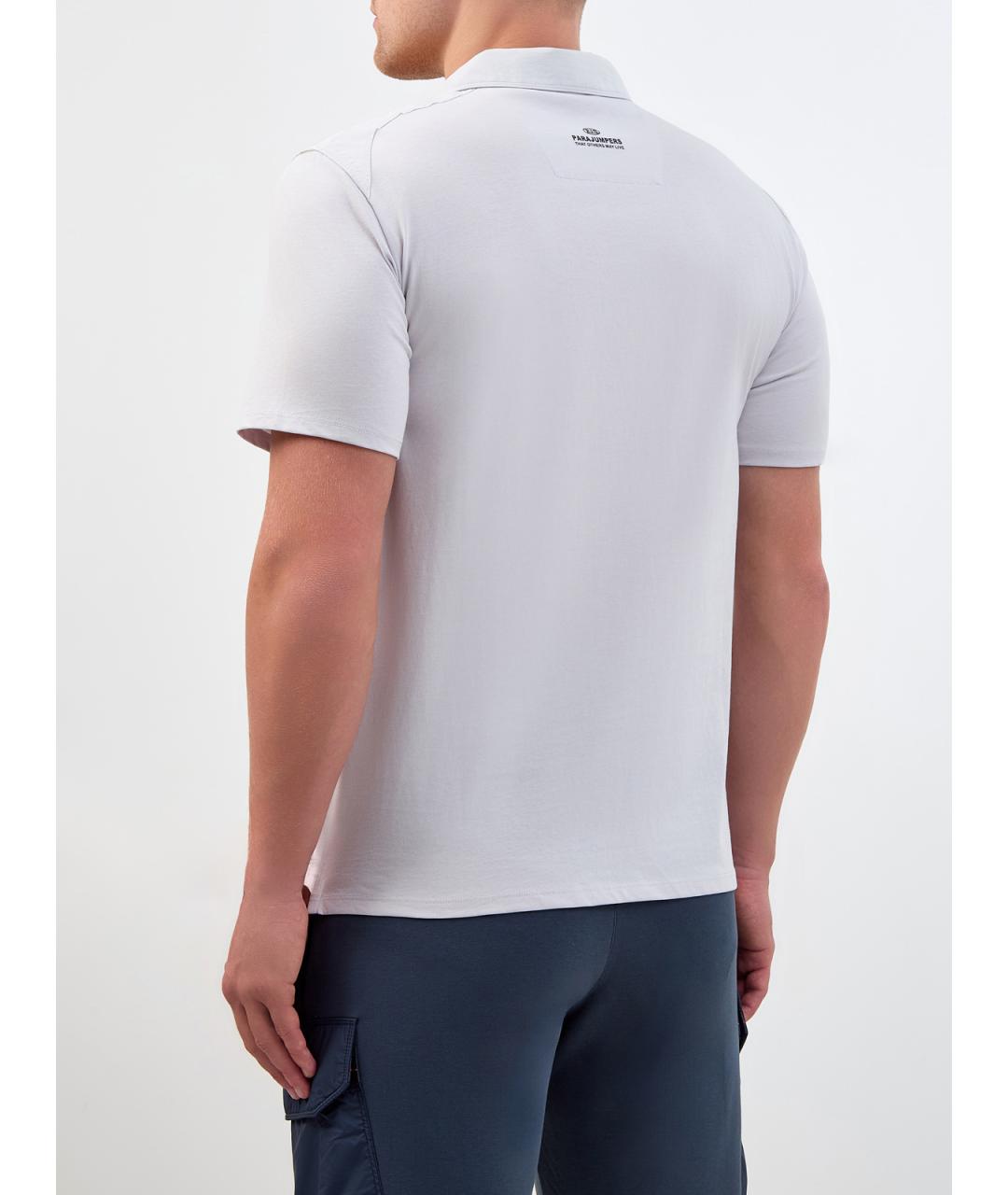 PARAJUMPERS Белое хлопковое поло с коротким рукавом, фото 4