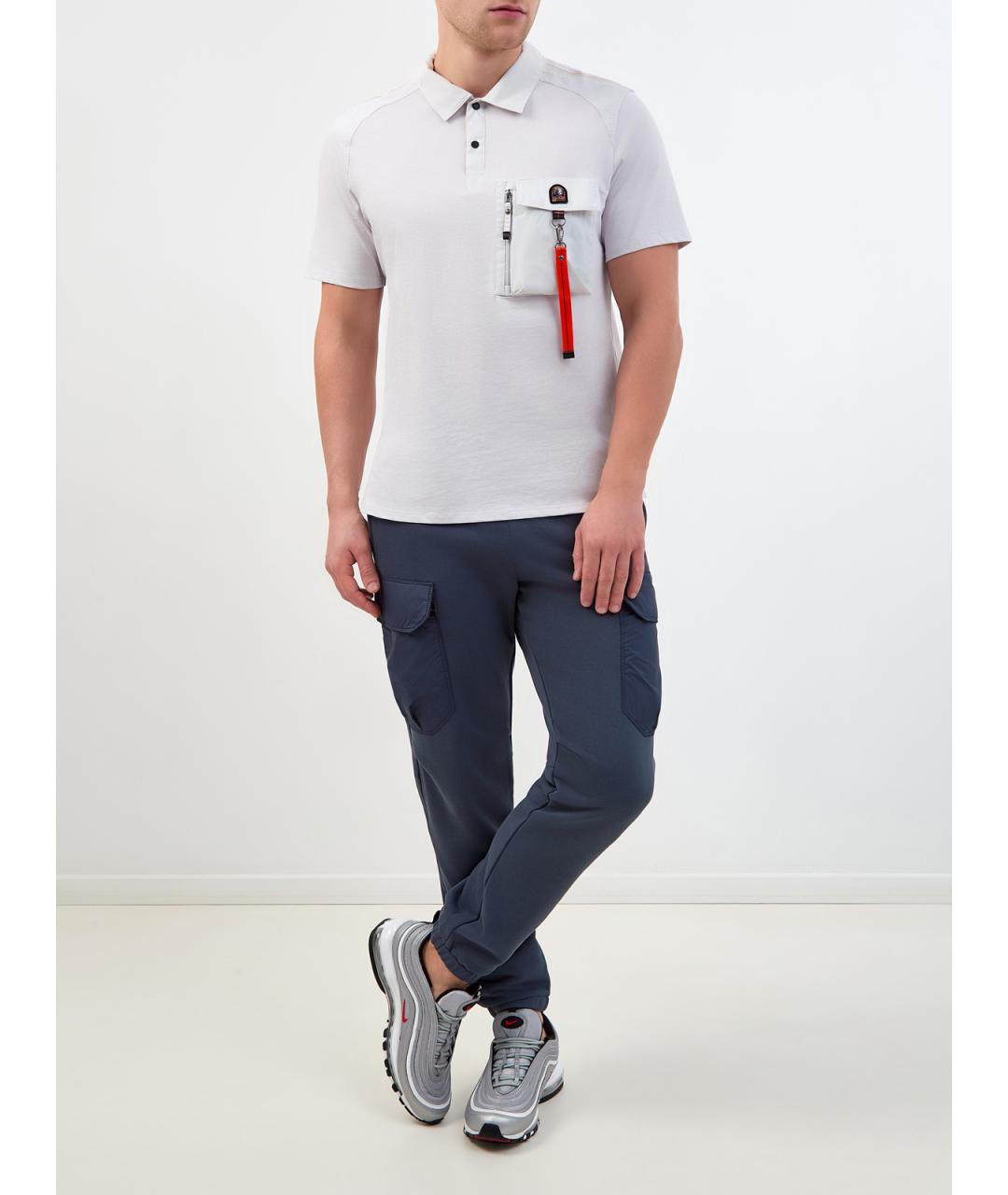 PARAJUMPERS Белое хлопковое поло с коротким рукавом, фото 2