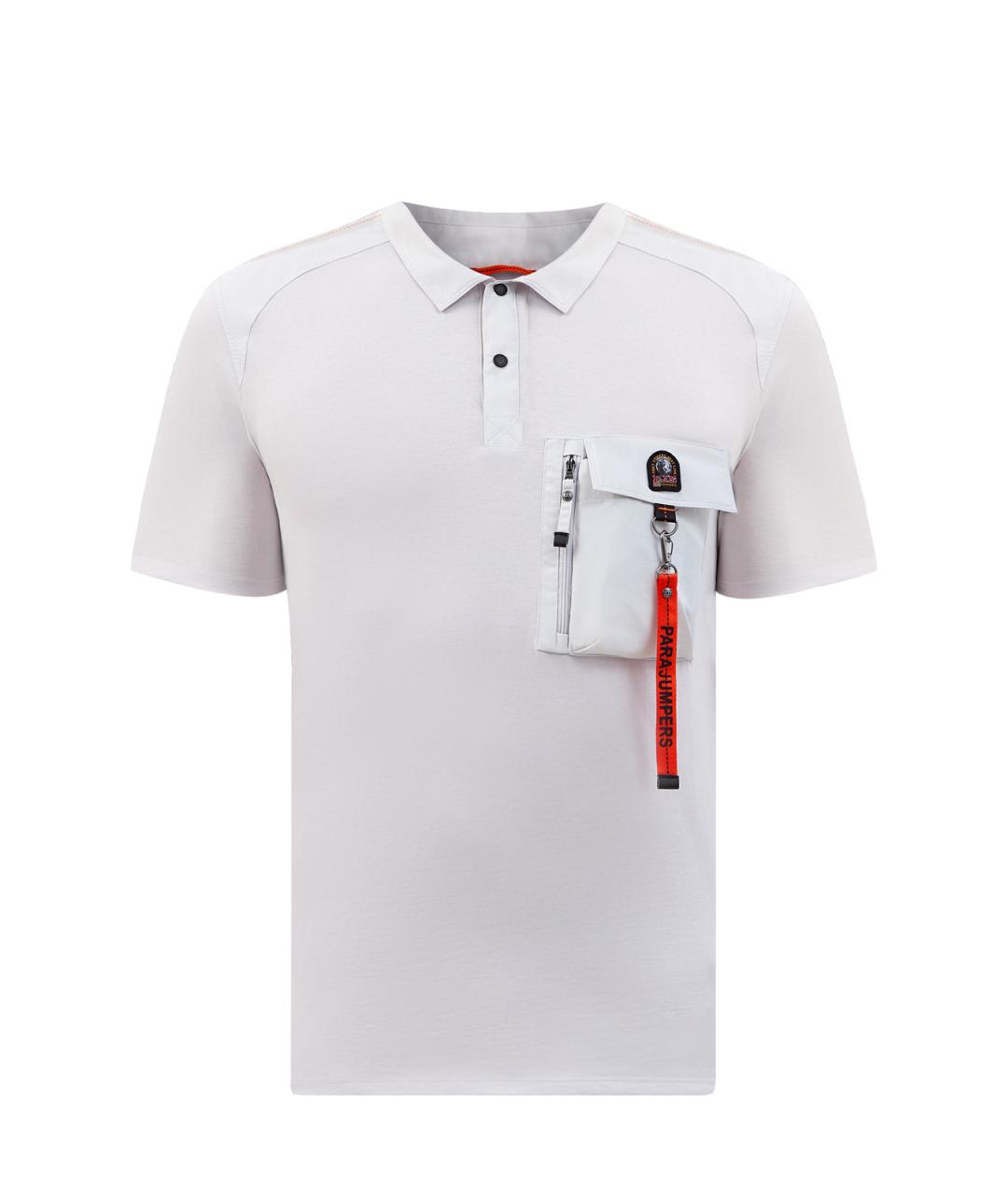 PARAJUMPERS Белое хлопковое поло с коротким рукавом, фото 1