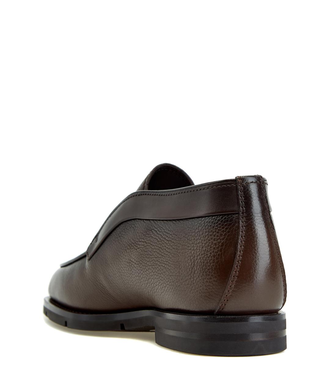 SANTONI Коричневые кожаные низкие ботинки, фото 4