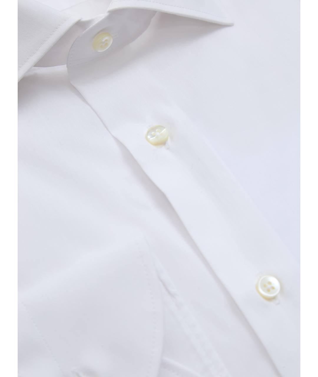CANALI Белая хлопковая классическая рубашка, фото 3