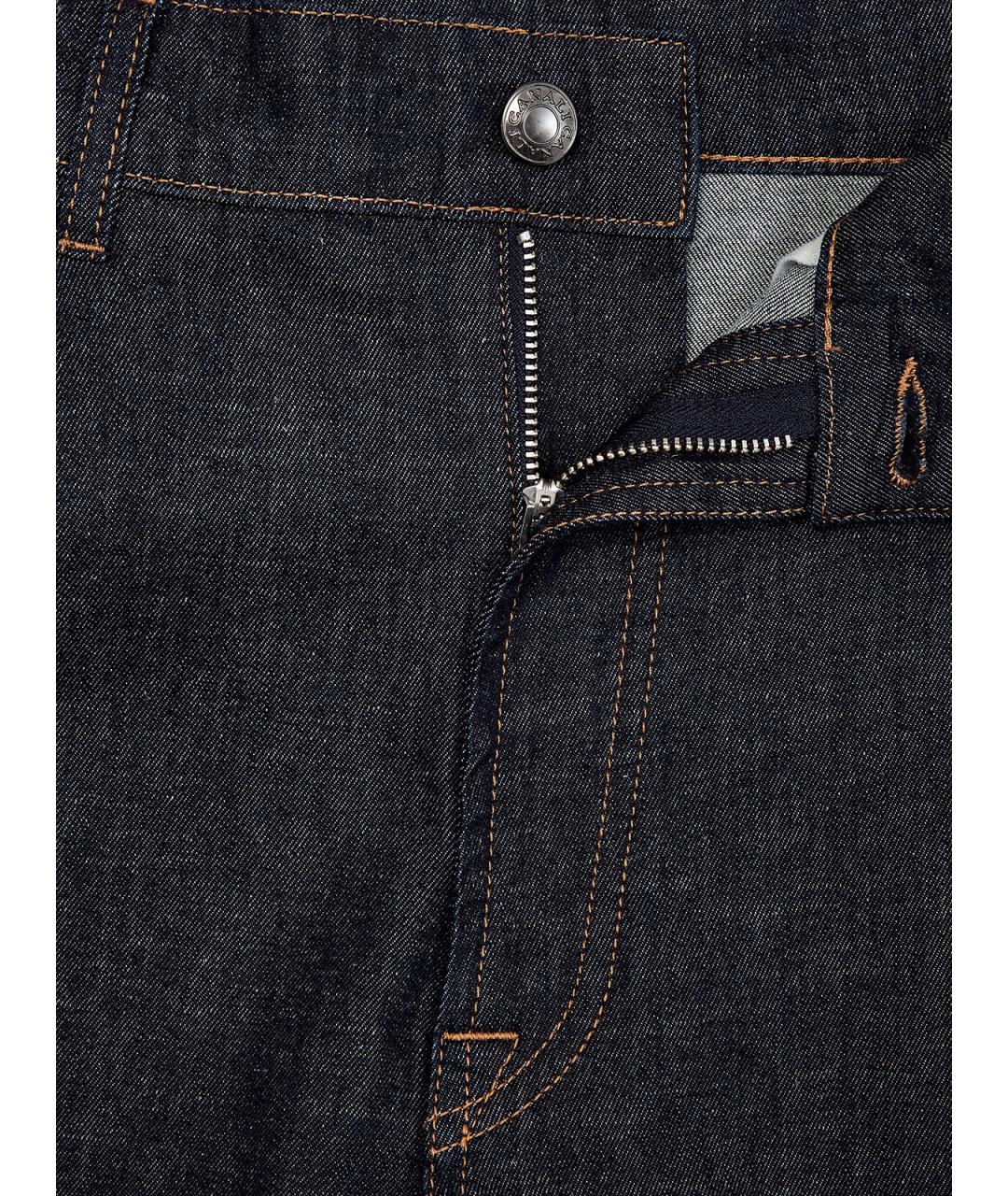 CANALI Темно-синие хлопковые прямые джинсы, фото 6