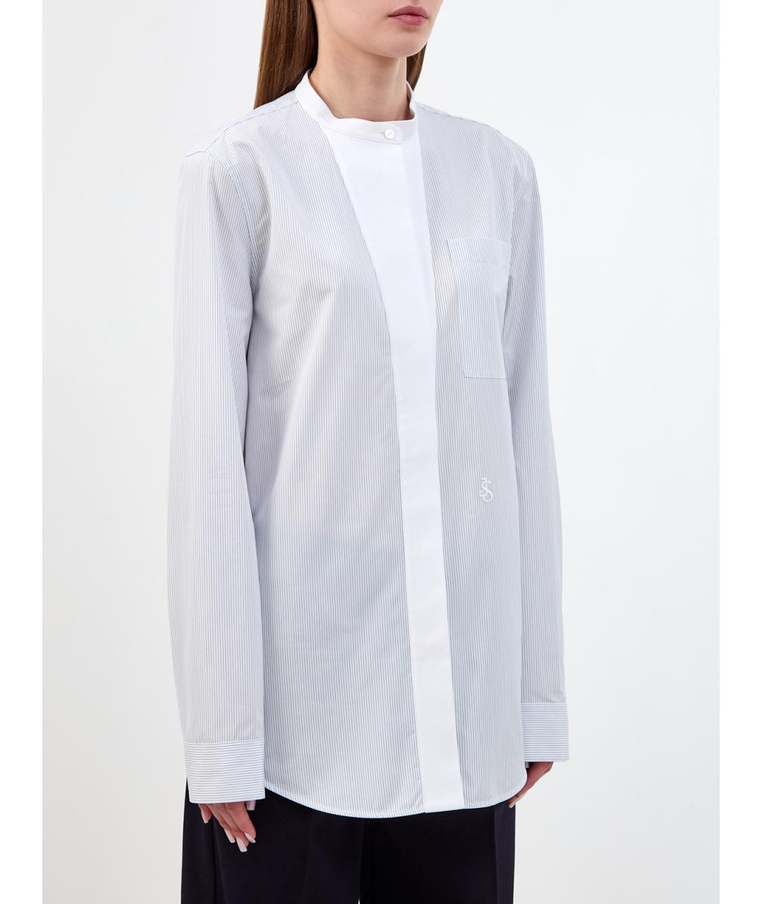 JIL SANDER Голубая хлопковая рубашка, фото 3