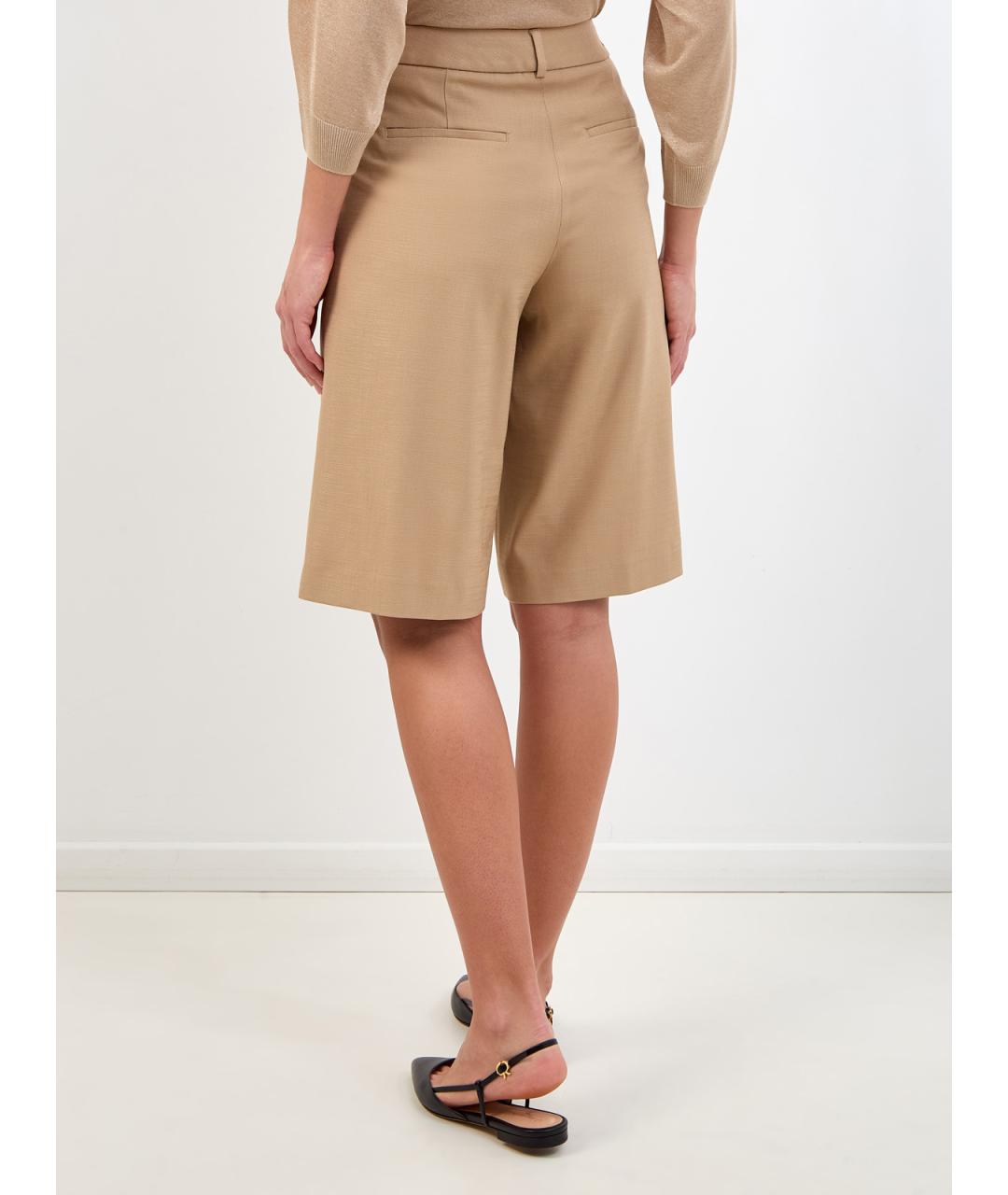 PESERICO Коричневые вискозные шорты, фото 4